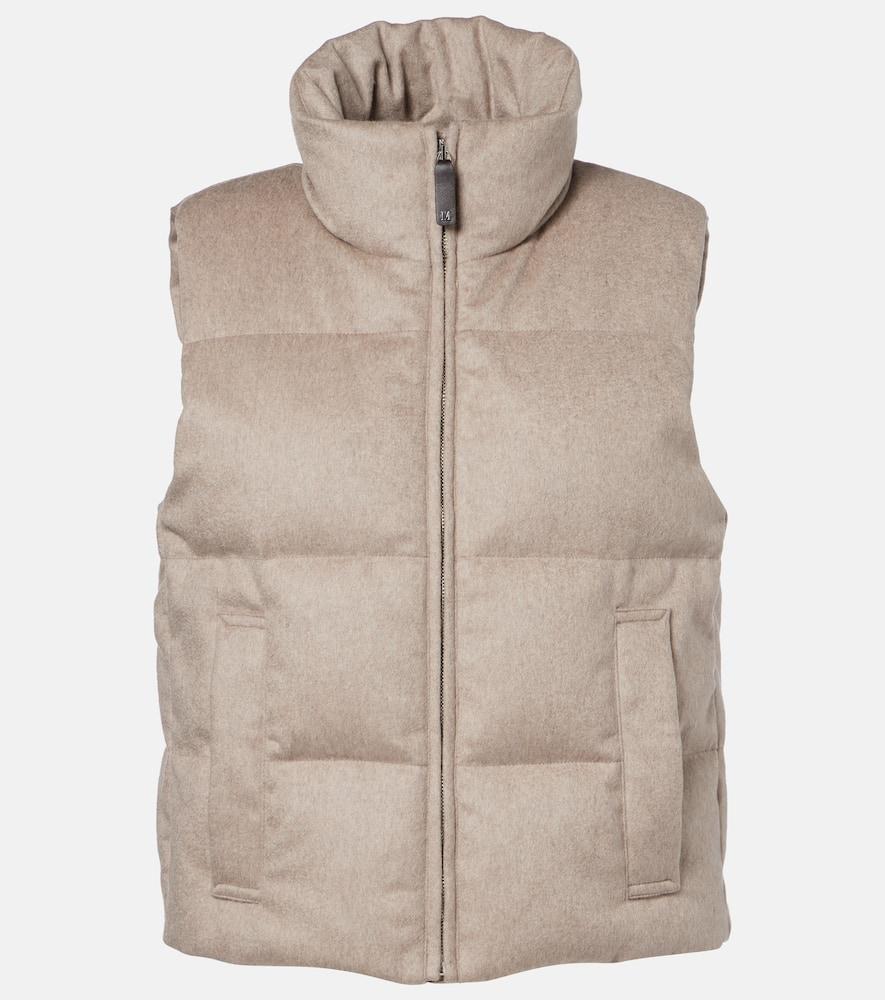 max mara quilted cashmere down vest