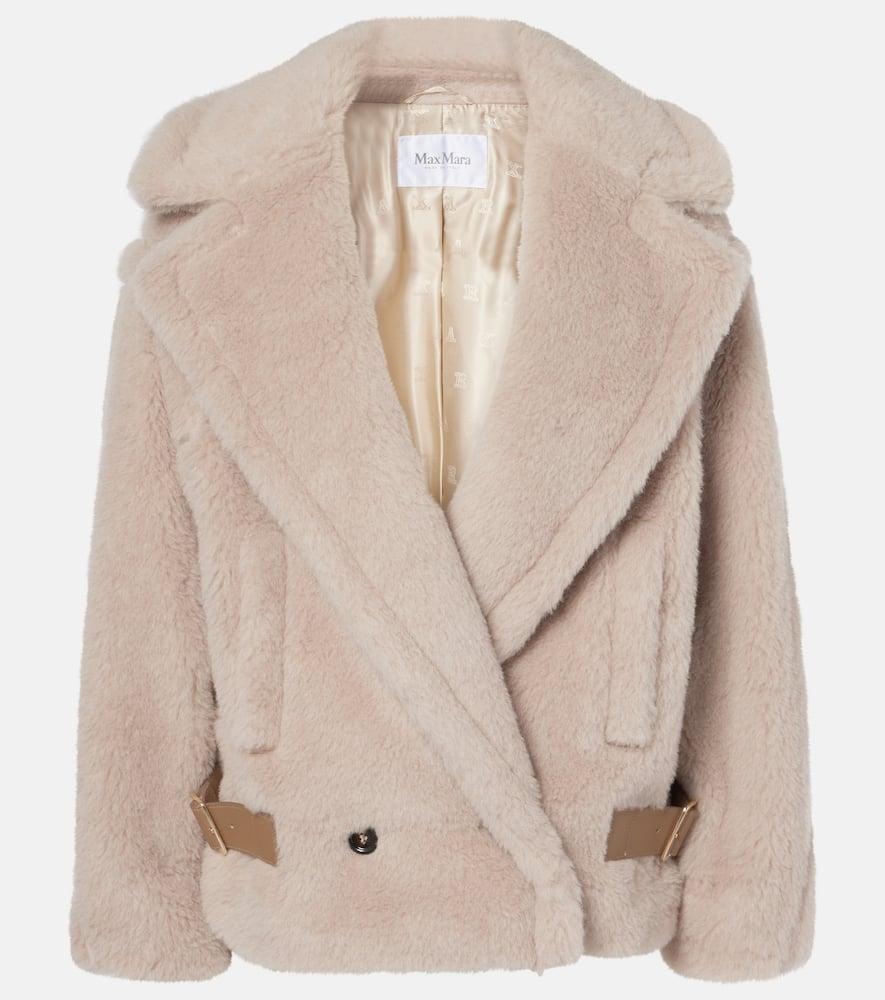 max mara radice alpaca, wool, and silk teddy jacket