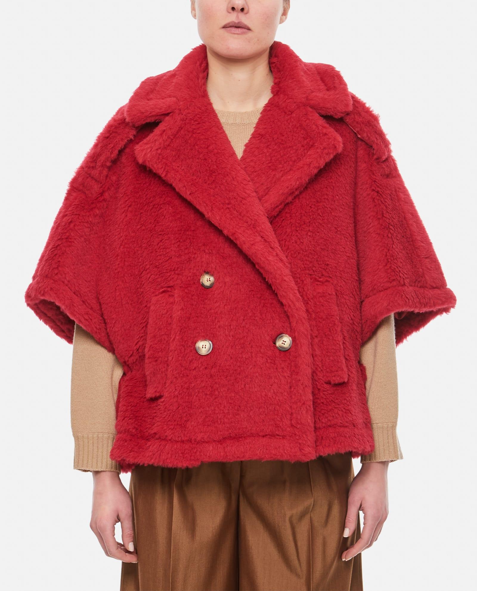max mara red placido cape