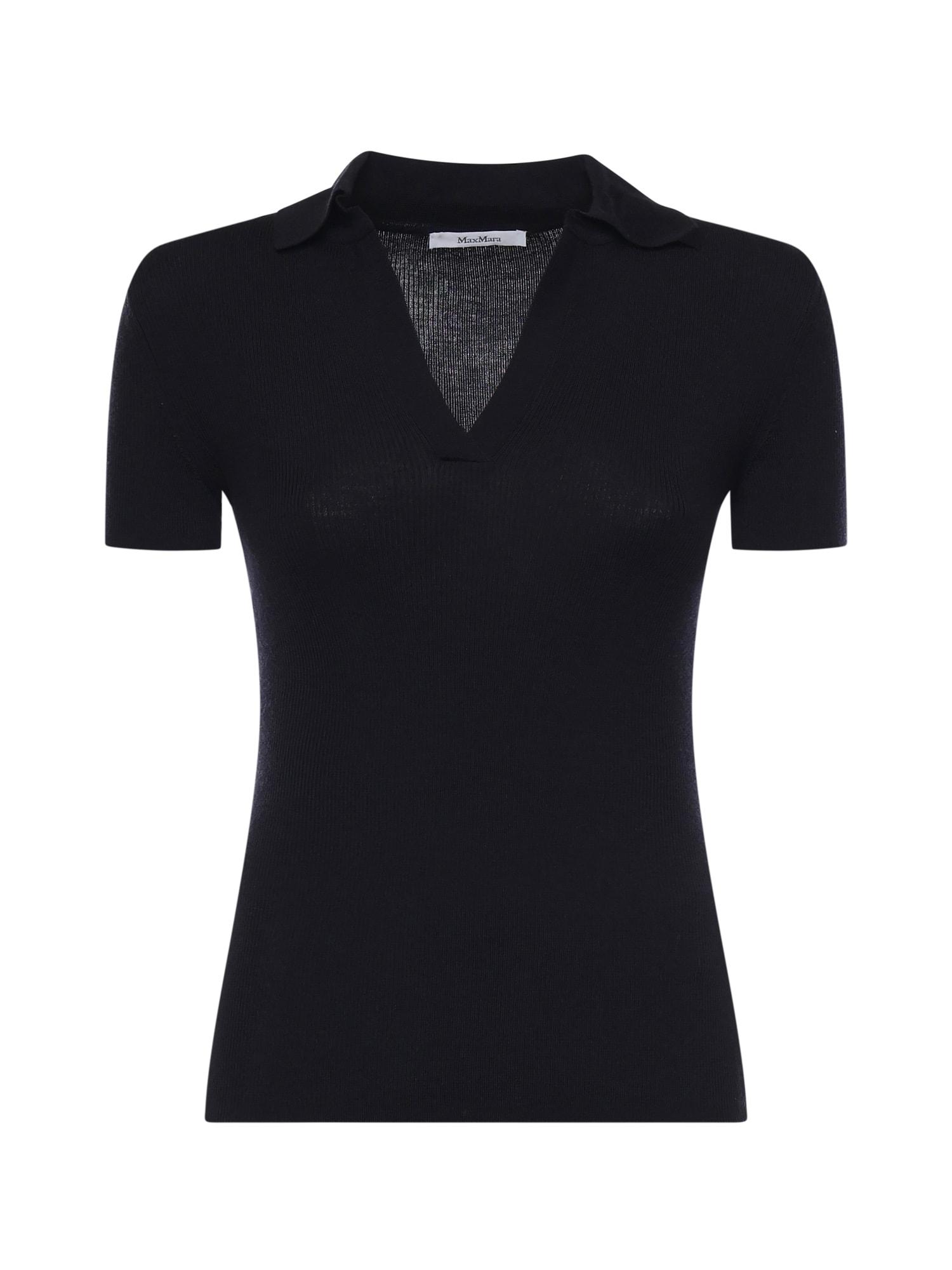 max mara ribbed wool polo shirt