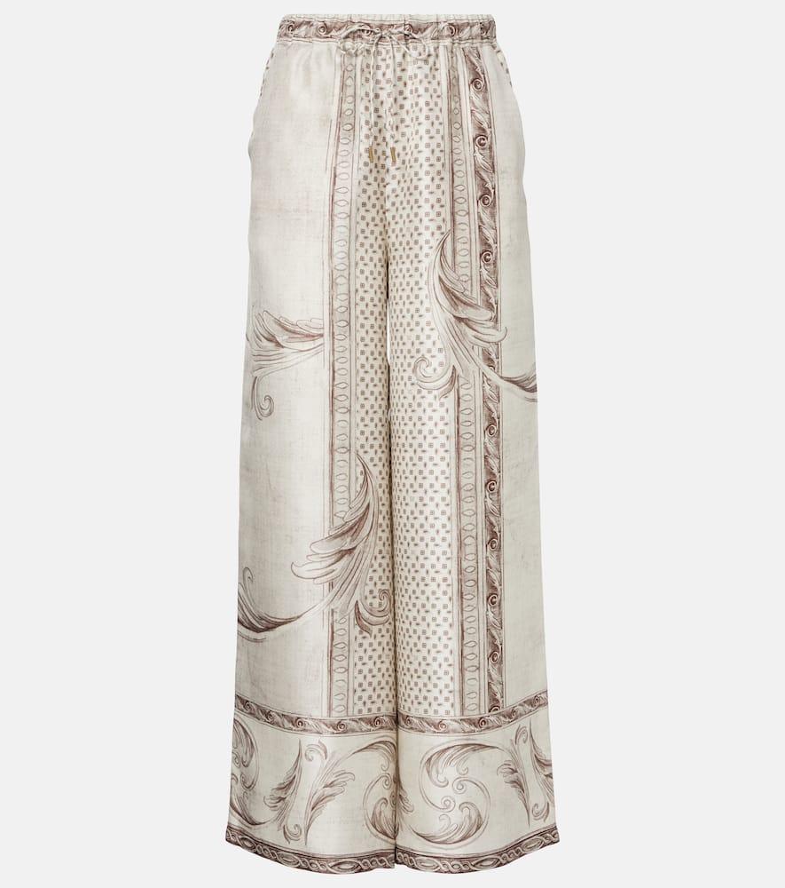 max mara rive printed silk satin wide