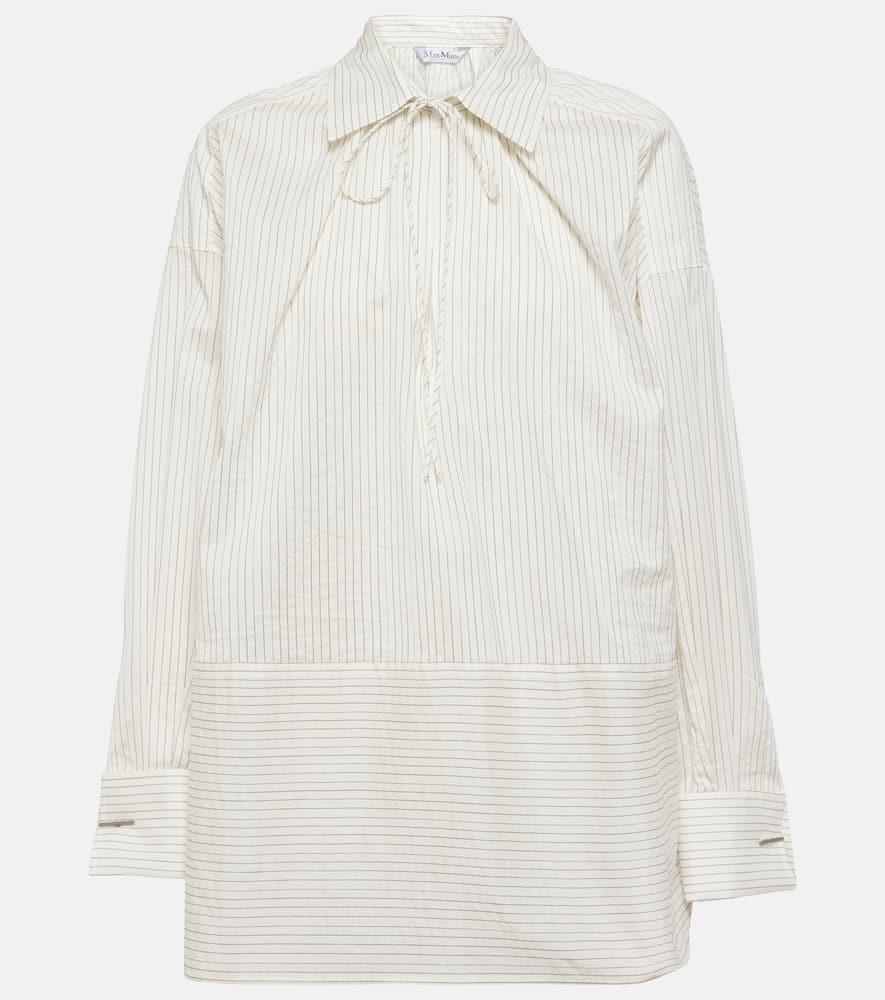 max mara saletta pinstripe cotton and silk shirt