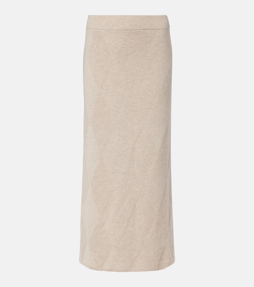 max mara salubre argyle cashmere midi skirt