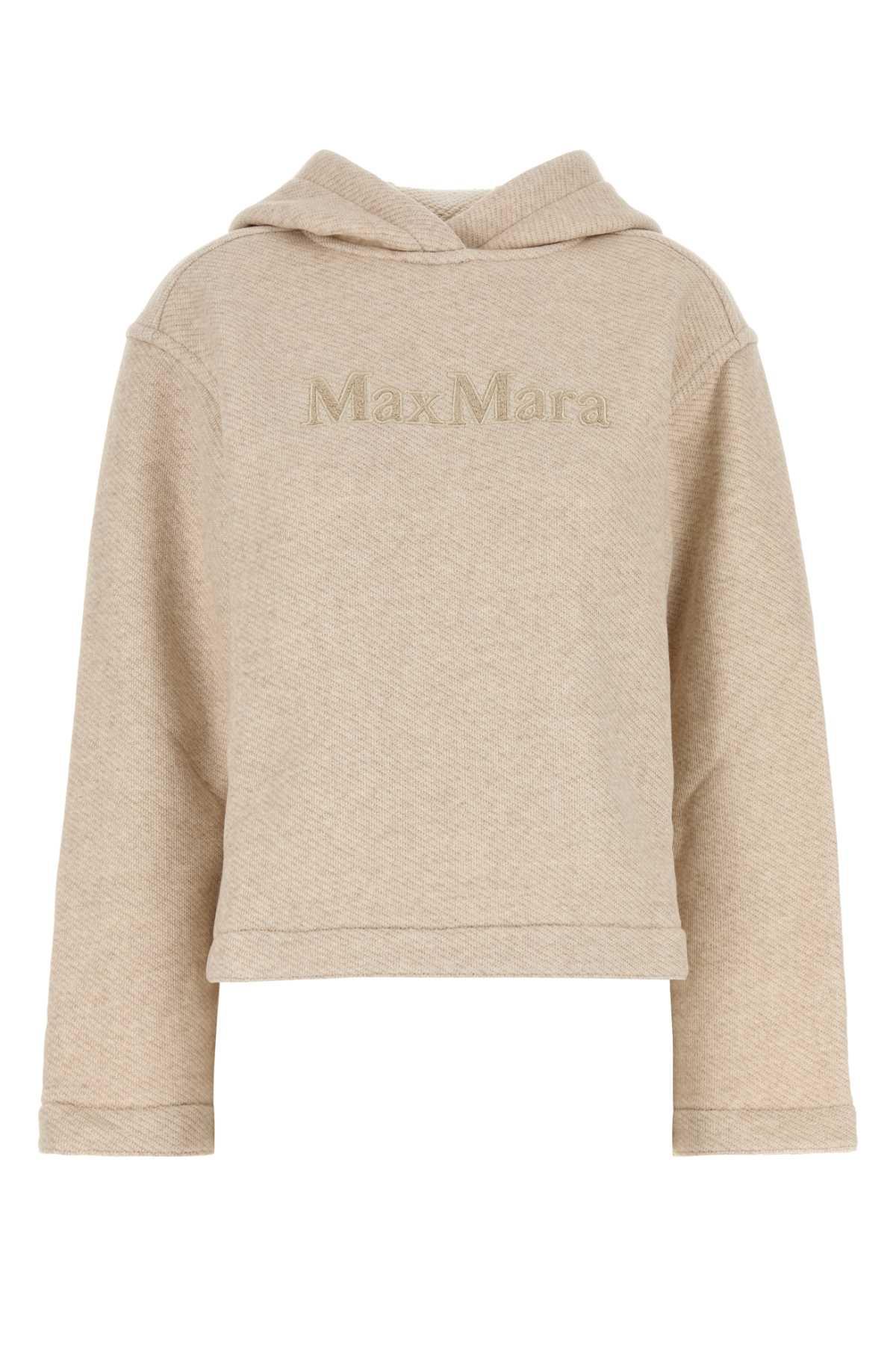 max mara sand cotton blend gary sweatshirt