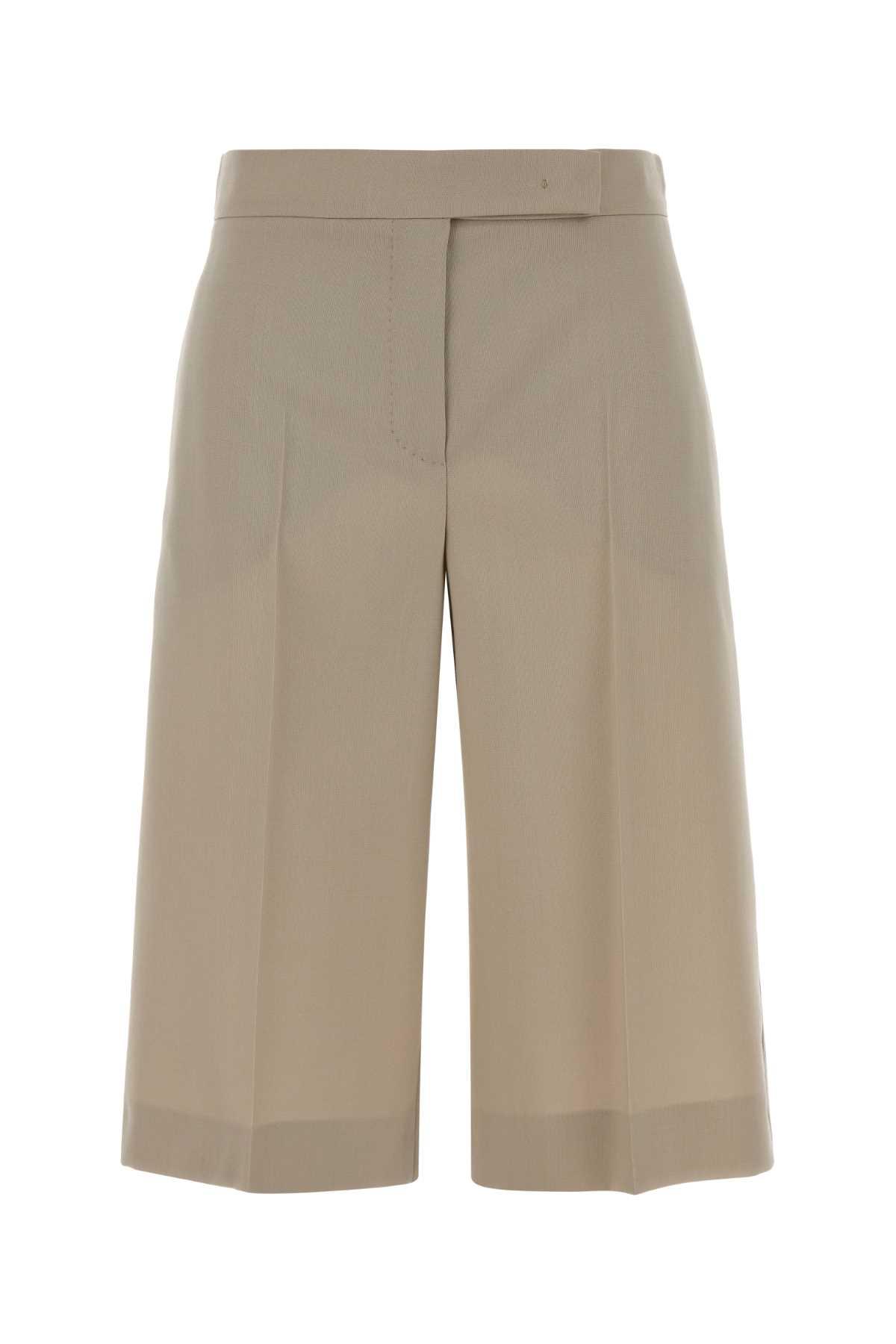 max mara sand wool blend mile bermuda shorts