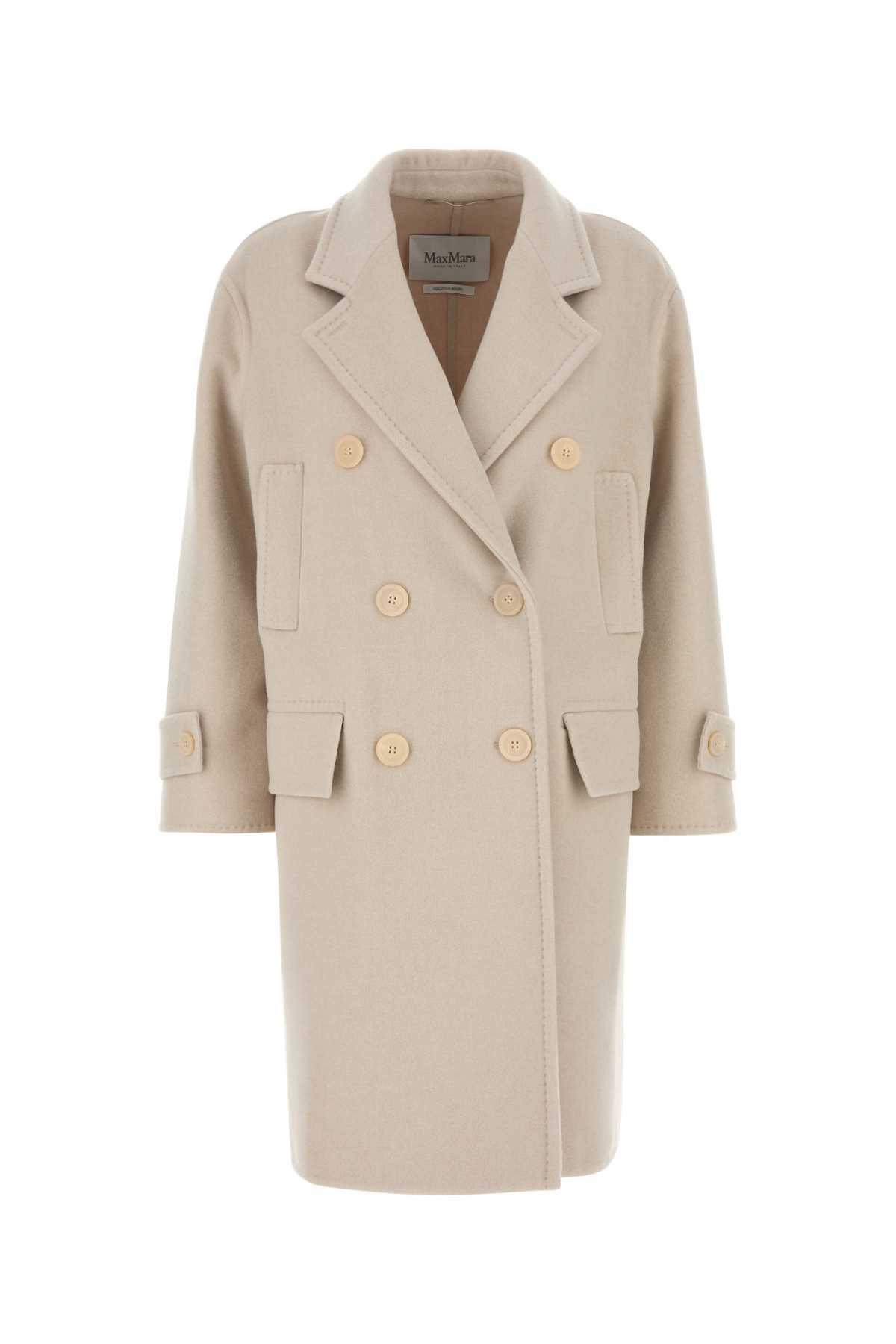 max mara sand wool blend nogara coat