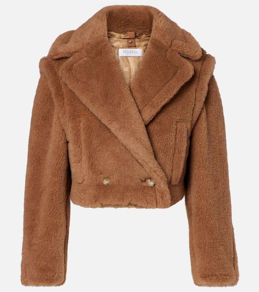 max mara santos cropped camel hair and silk jacket