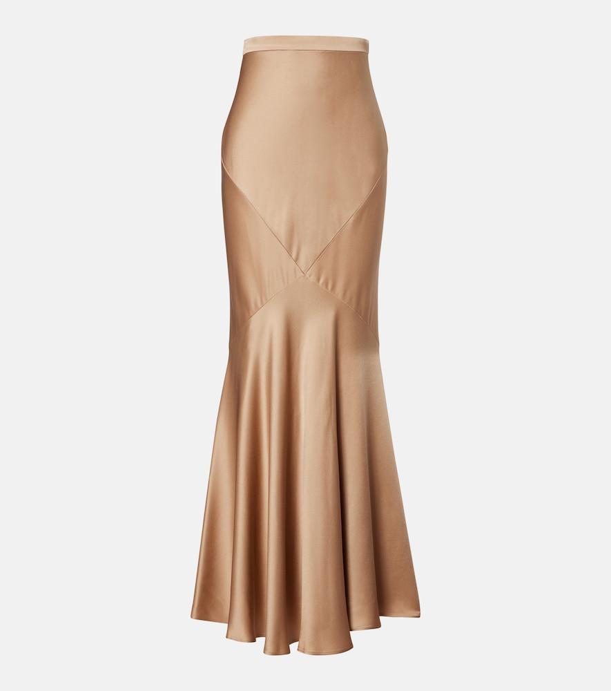 max mara satin maxi skirt