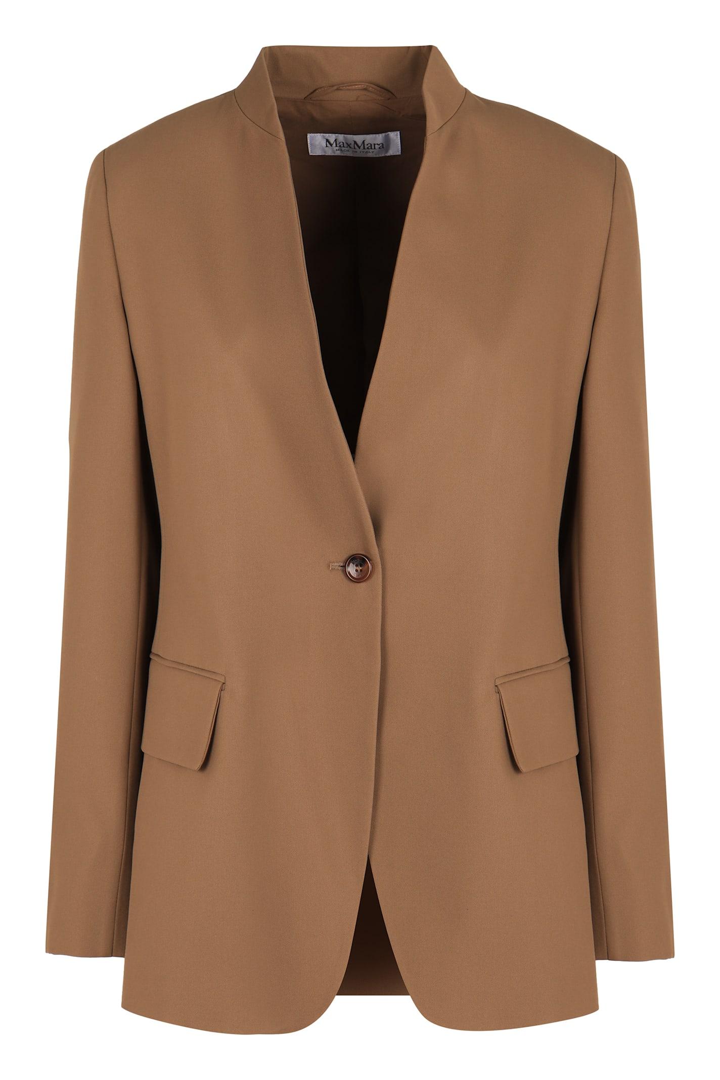 max mara segnale single-breasted one button jacket