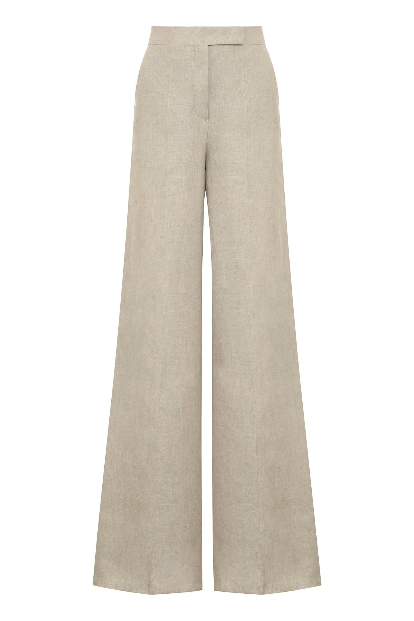 max mara sequoia linen wide leg trousers
