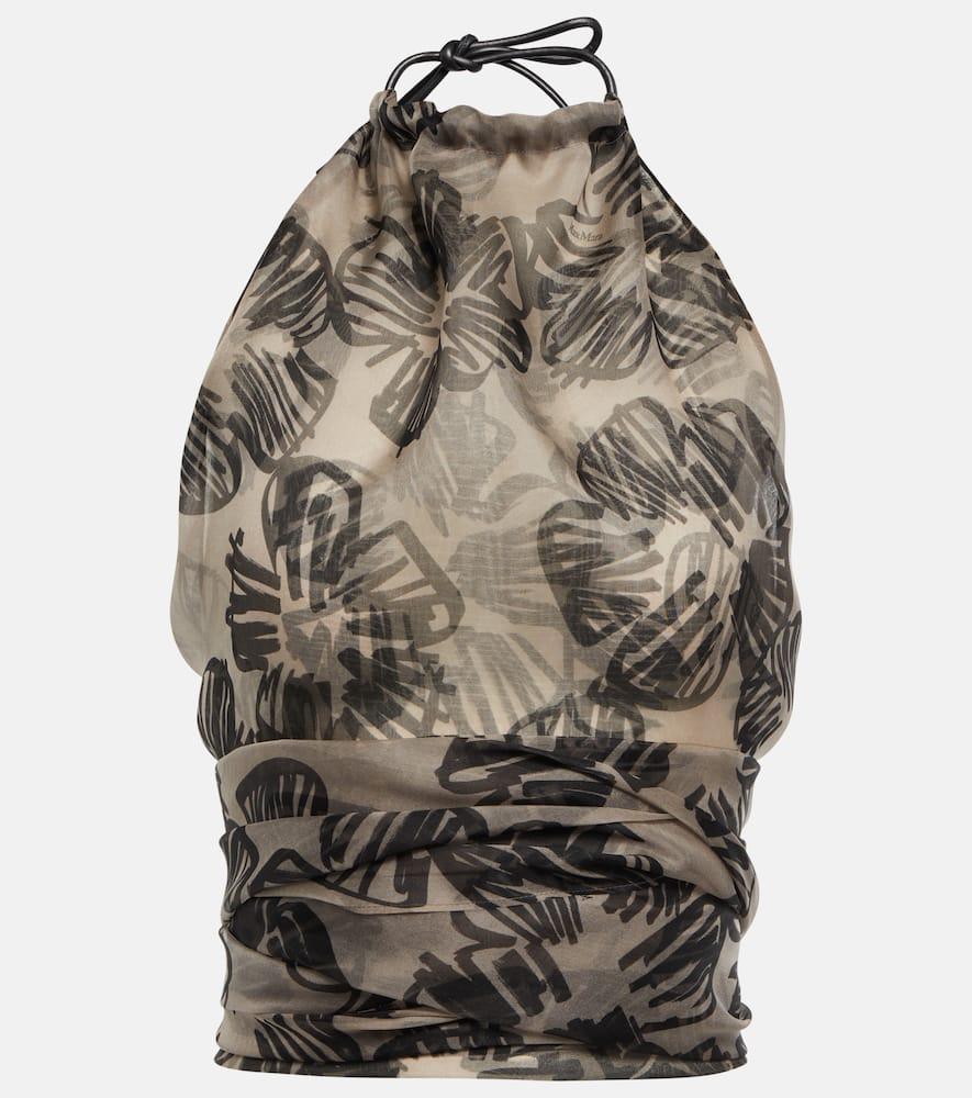 max mara shaila silk crop top