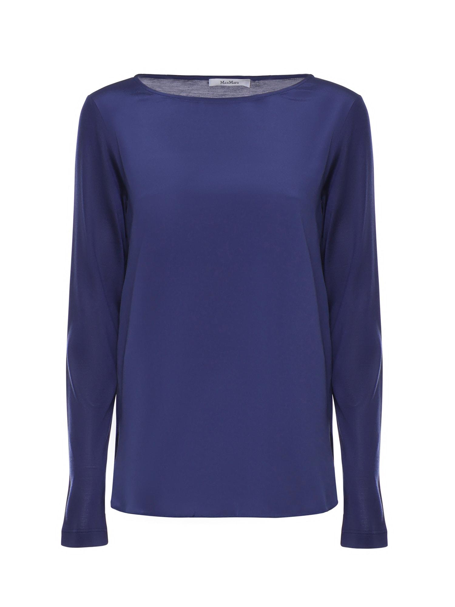 max mara silk crepe de chine and jersey t-shirt