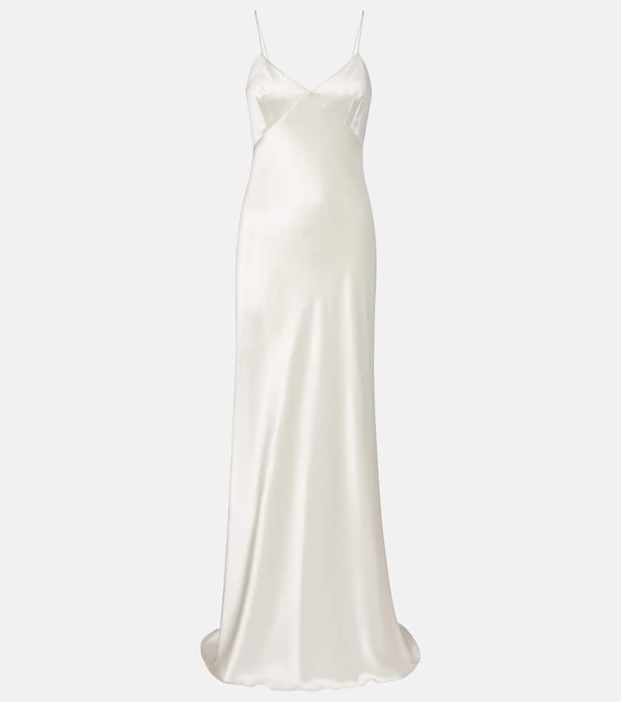 max mara silk satin gown