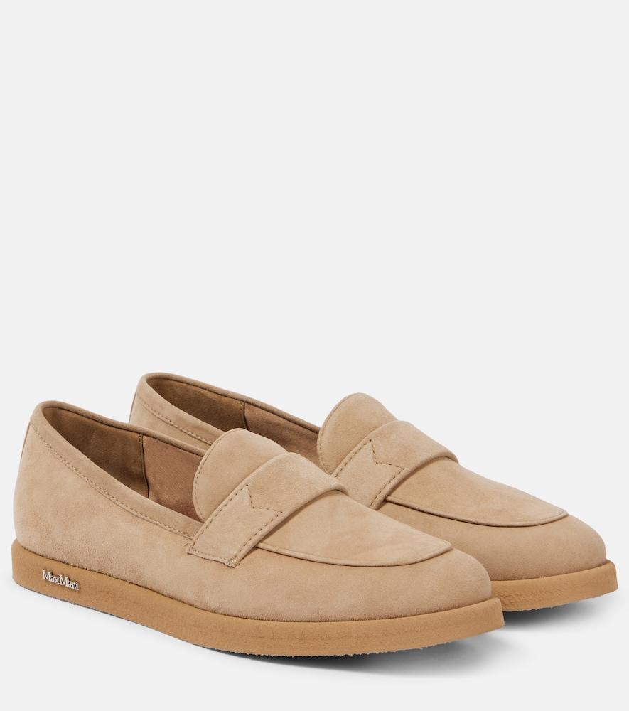 max mara softmoc suede loafers