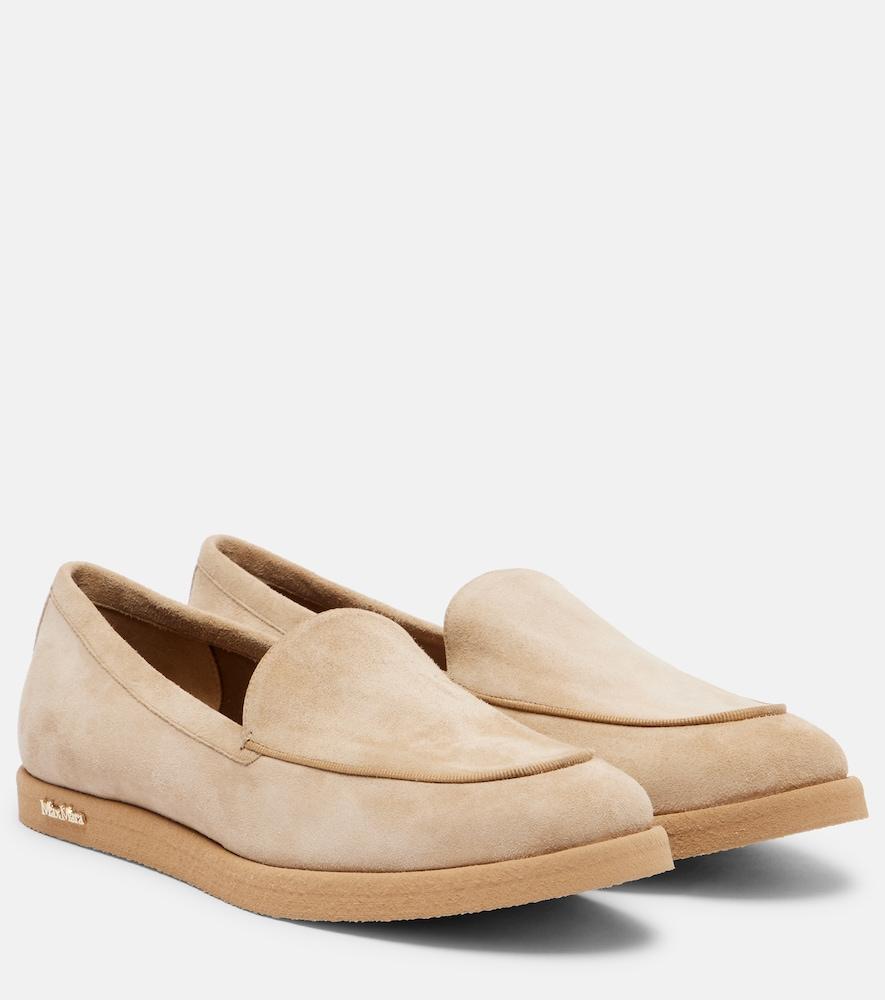 max mara softymoc suede loafers