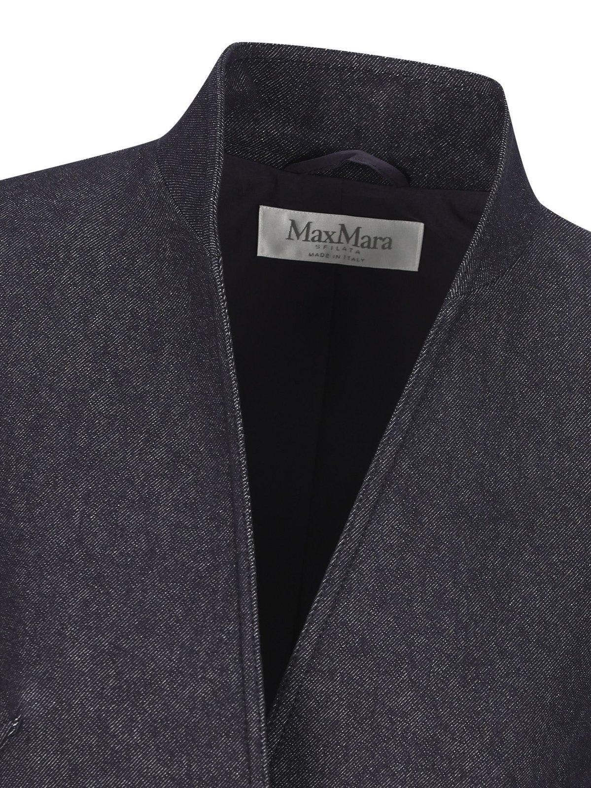max mara stand up collar button-up jacket