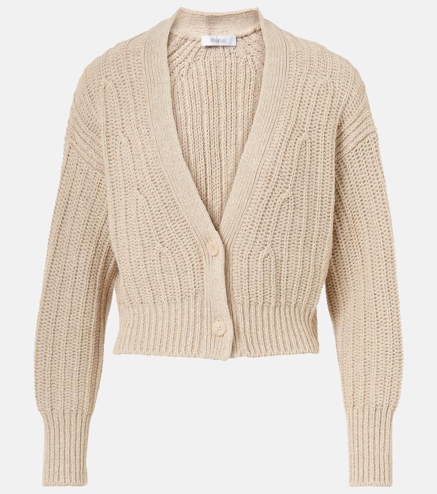 max mara stelvio linen and cotton cardigan