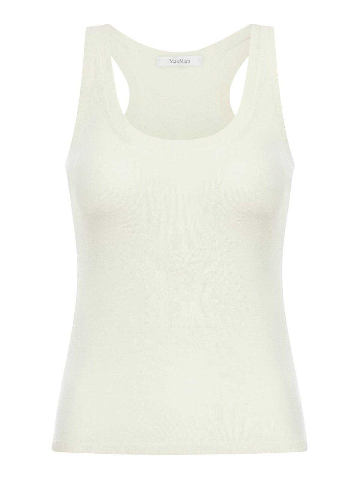 max mara straight hem sleeveless top