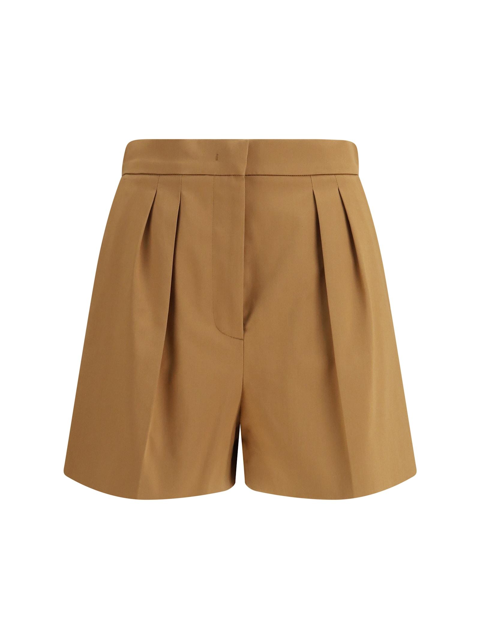 max mara stretch cotton satin shorts
