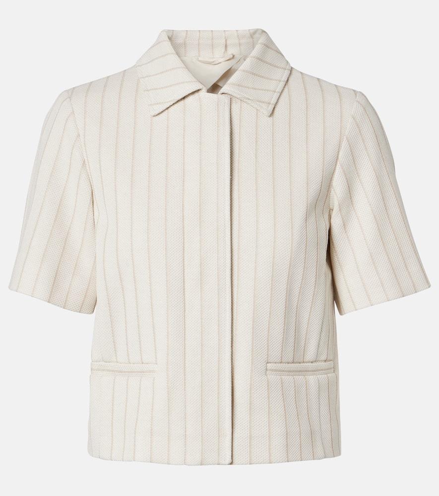 max mara striped cotton jacket
