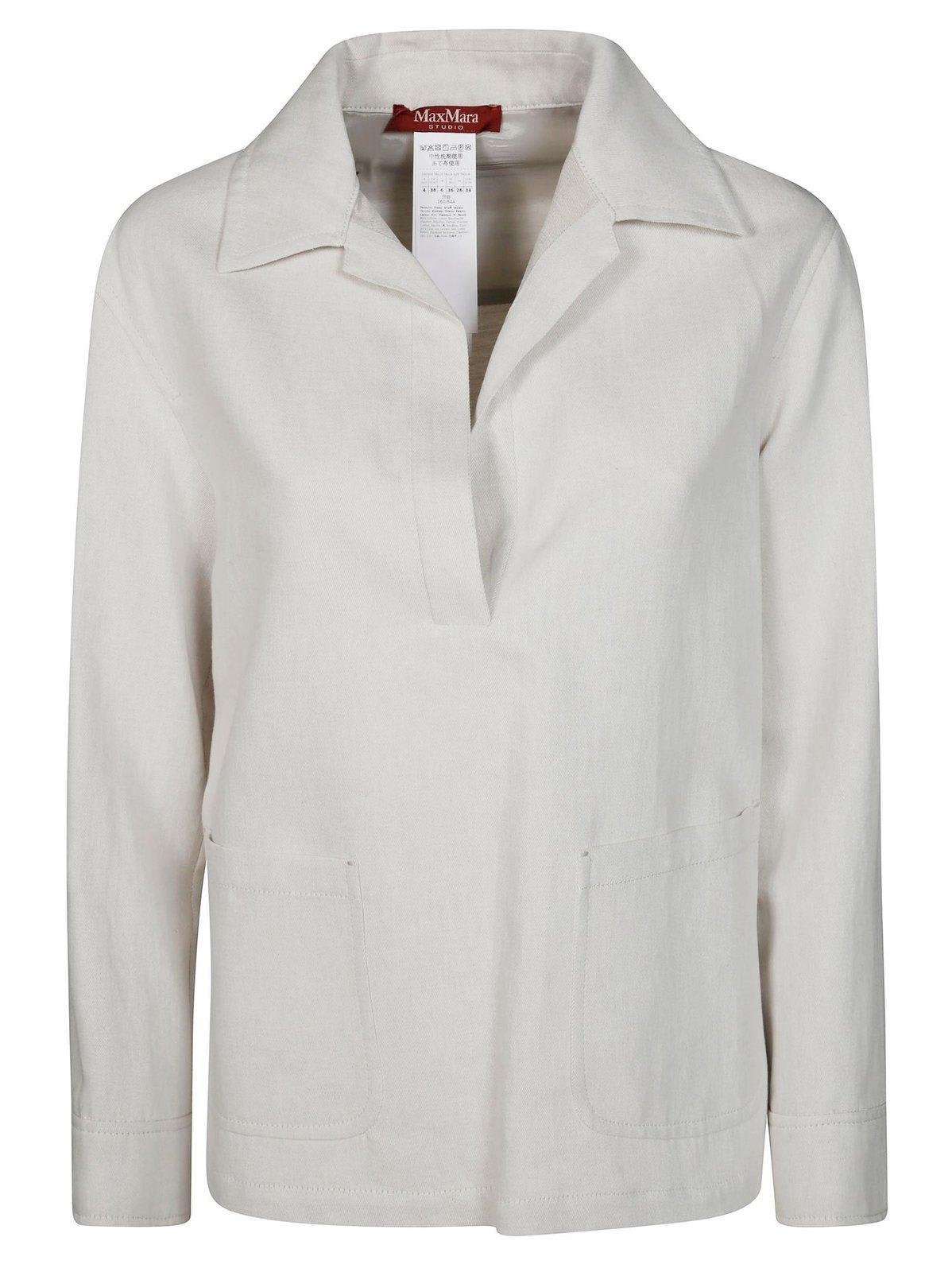 max mara studio amico straight hem polo top