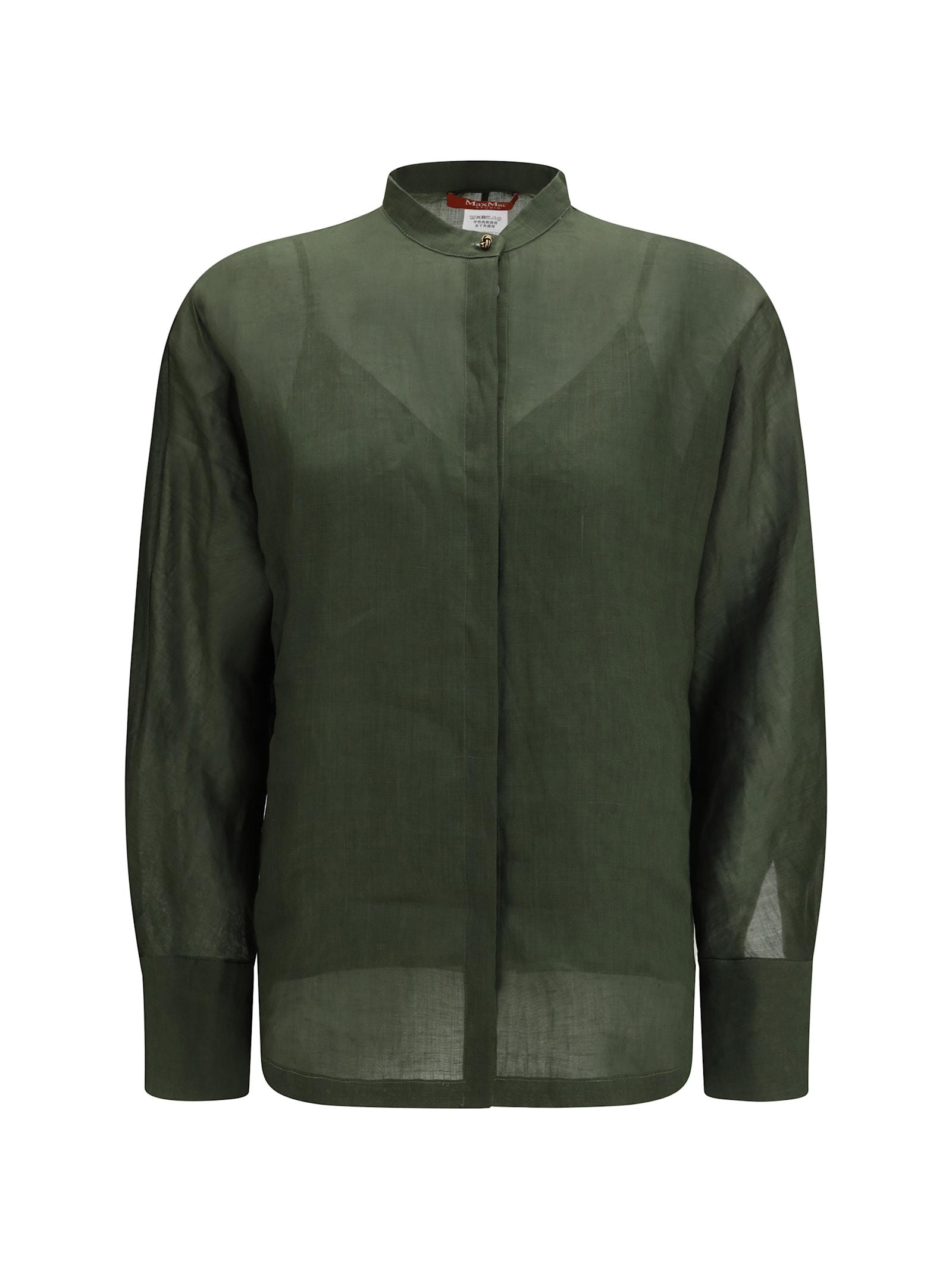 max mara studio baldi ramié canvas shirt