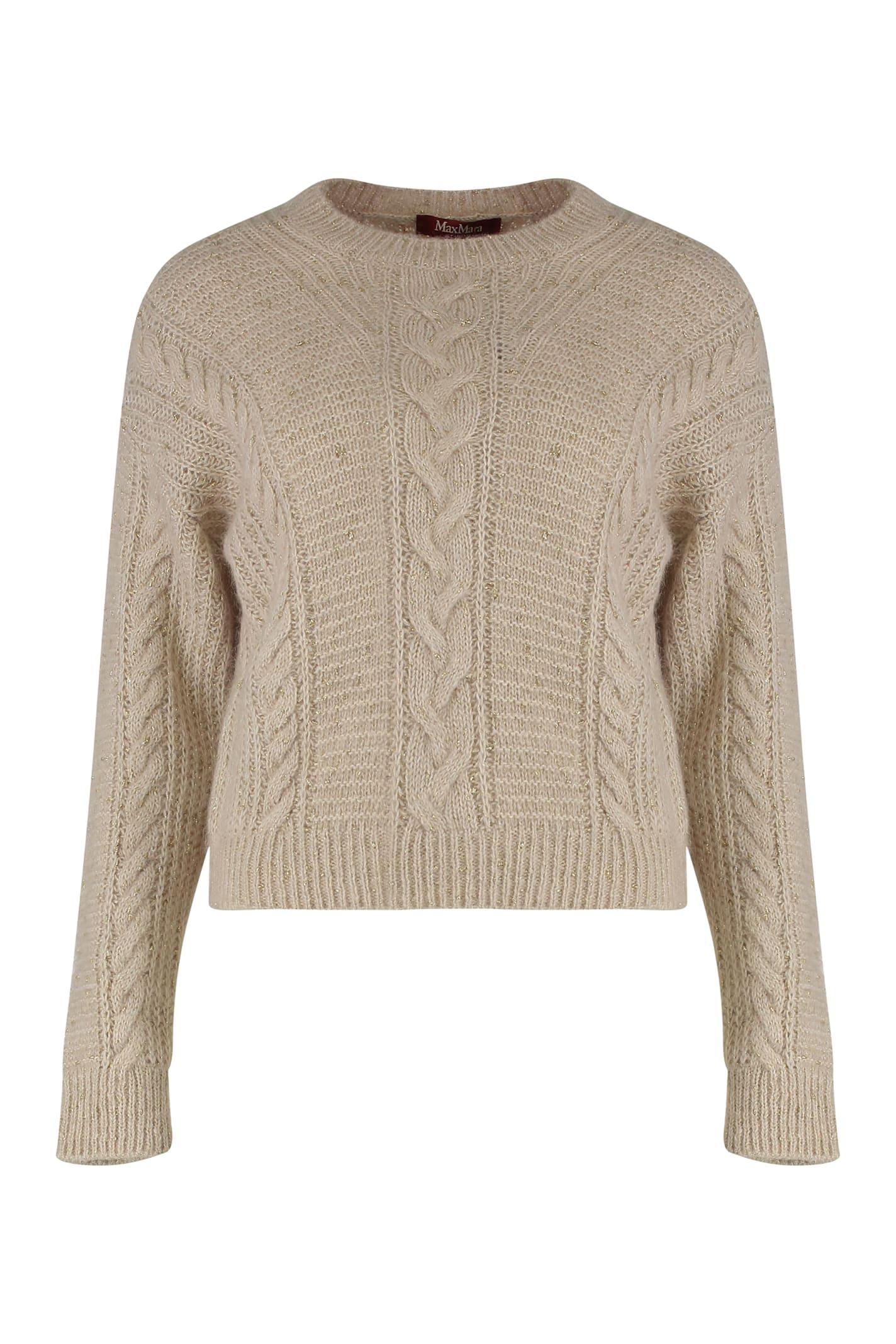 max mara studio boxy sweater in blended alpaca