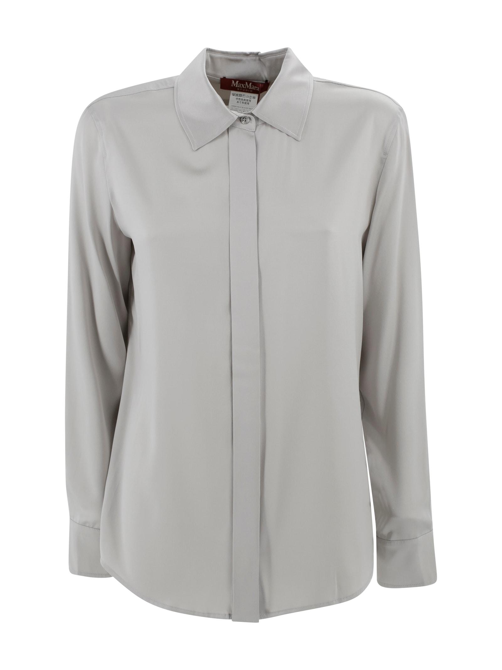 max mara studio classic silk satin shirt