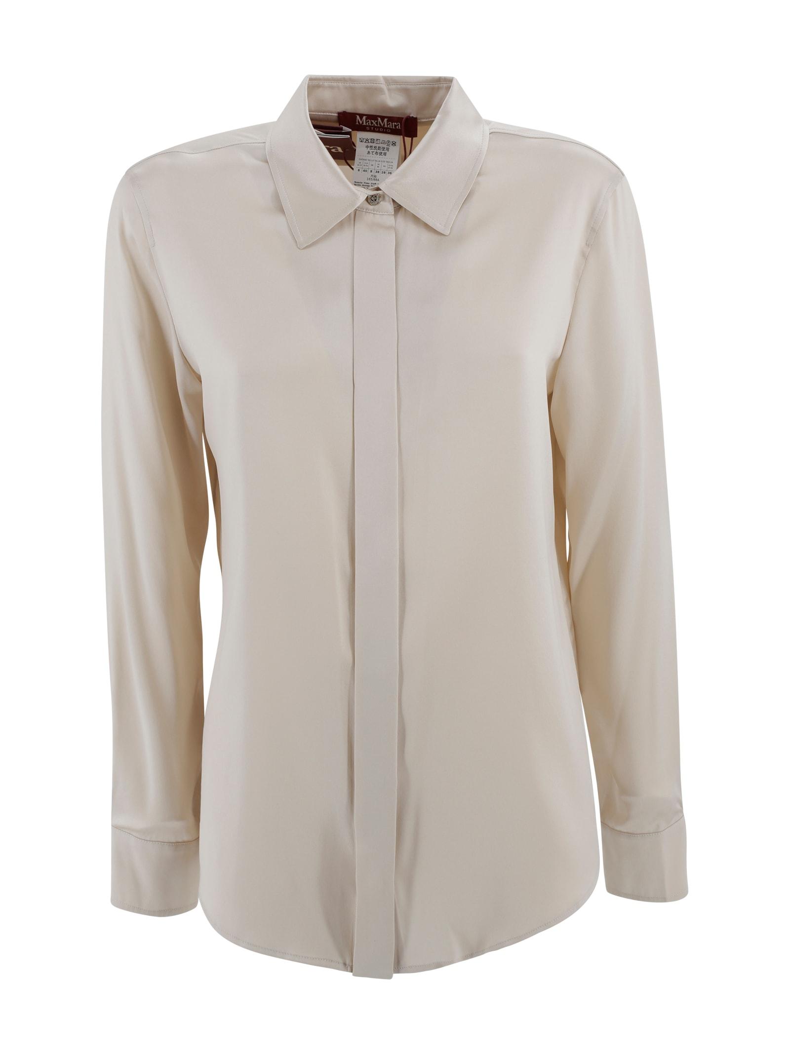 max mara studio classic silk satin shirt