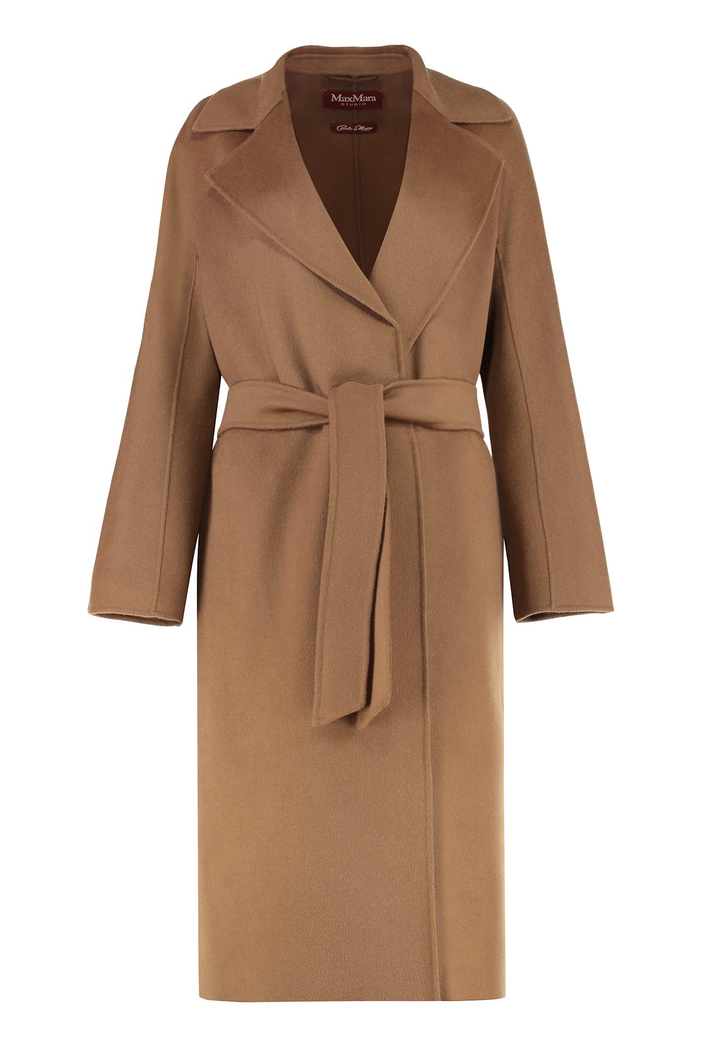 max mara studio cles wool and cashmere coat