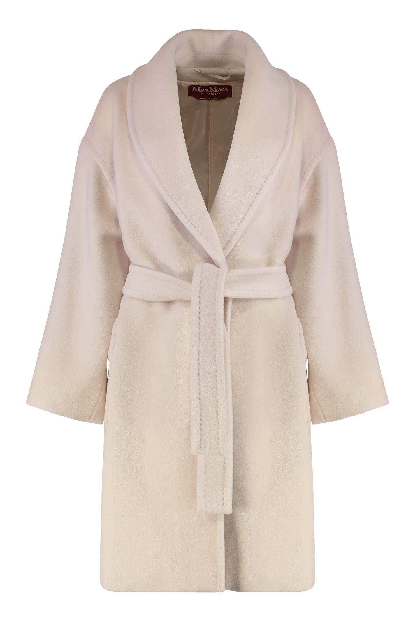 max mara studio cloruro wool and alpaca coat