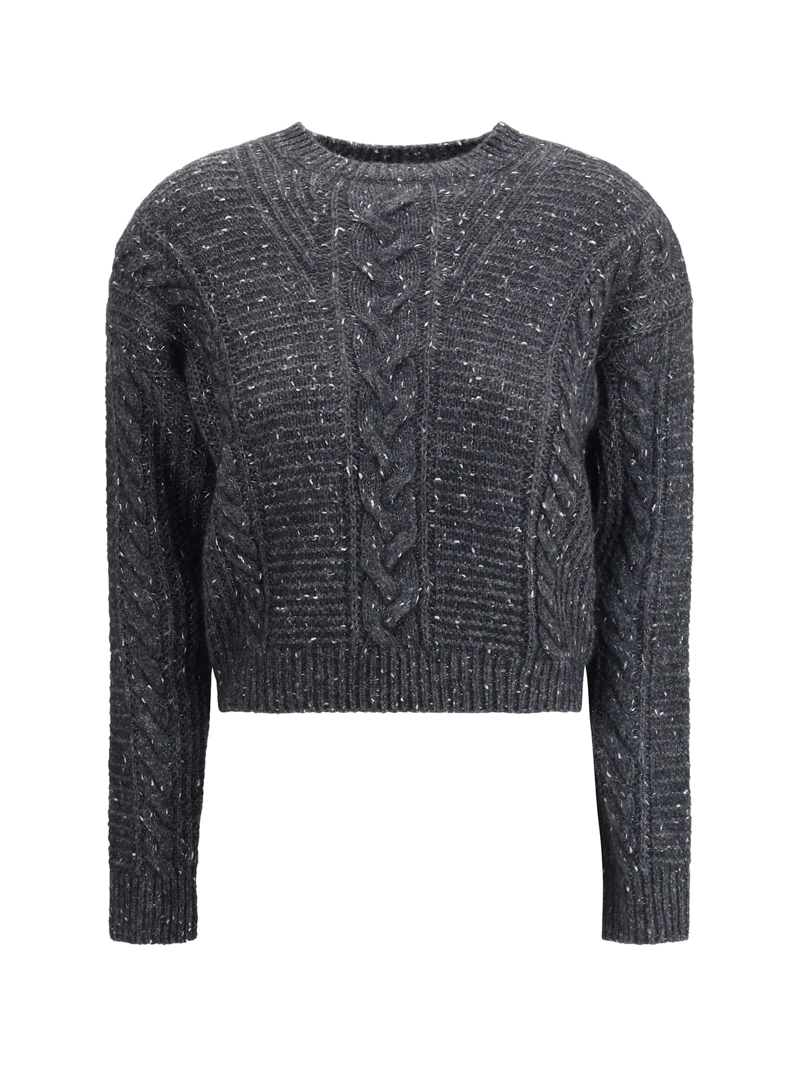 max mara studio cropped boxy sweater in alpaca