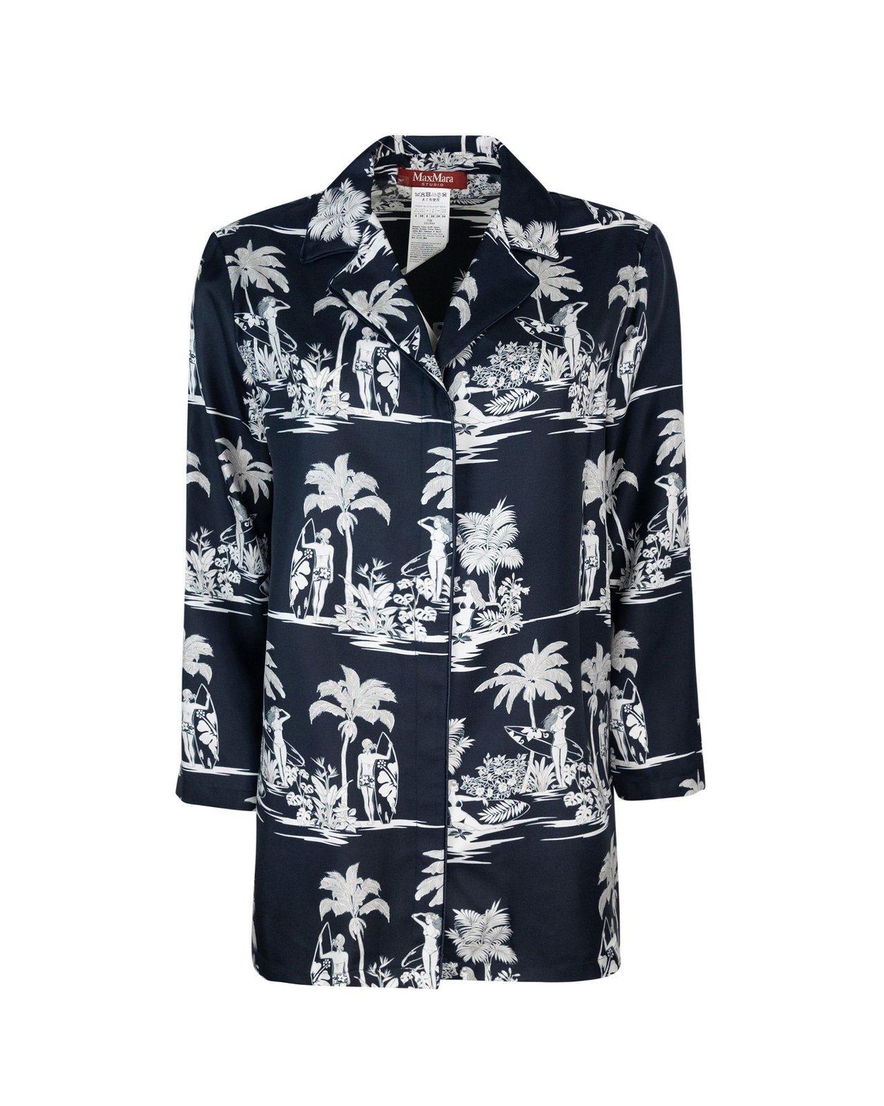 max mara studio dionigi all-over patterned shirt