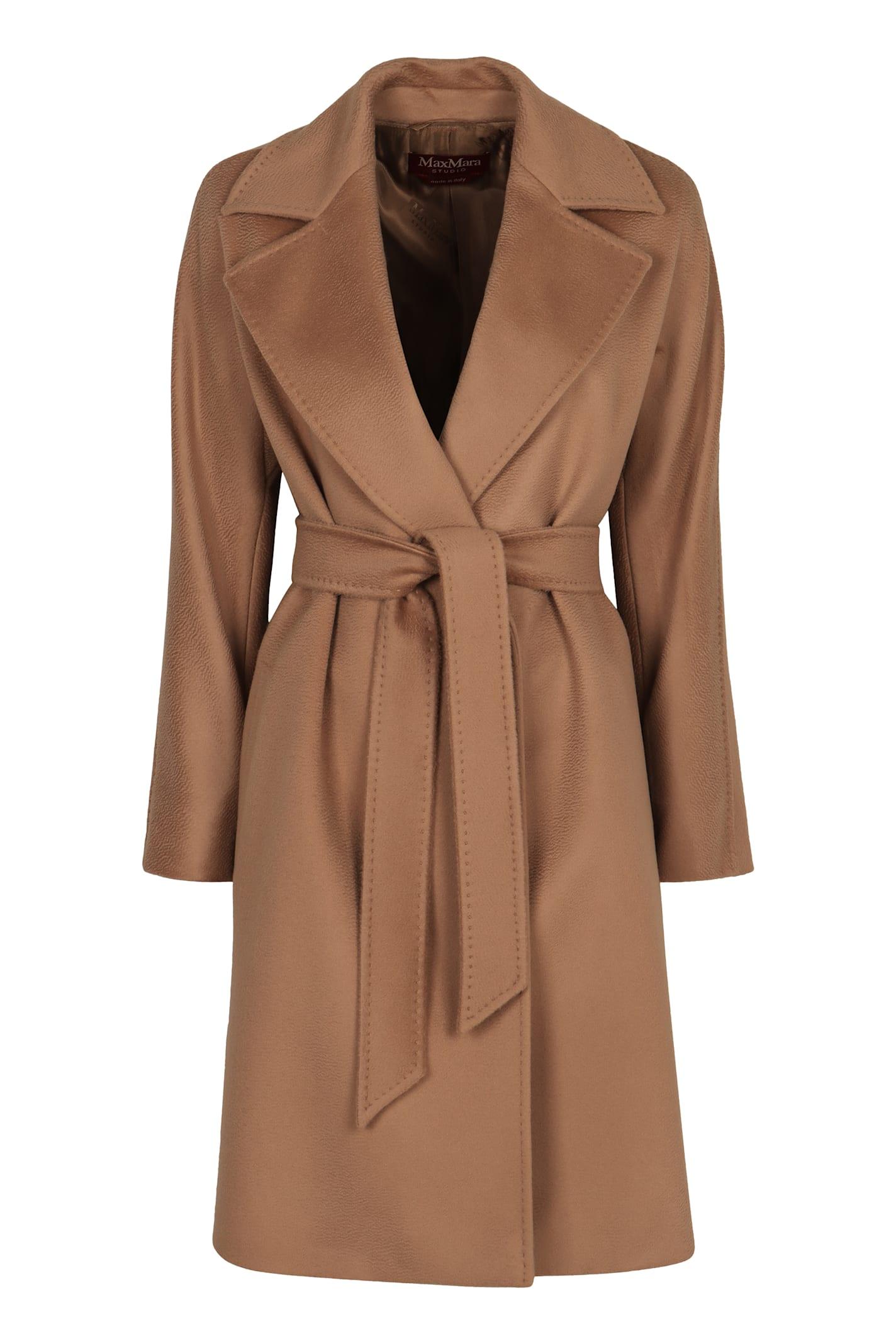 max mara studio dravenna wool coat