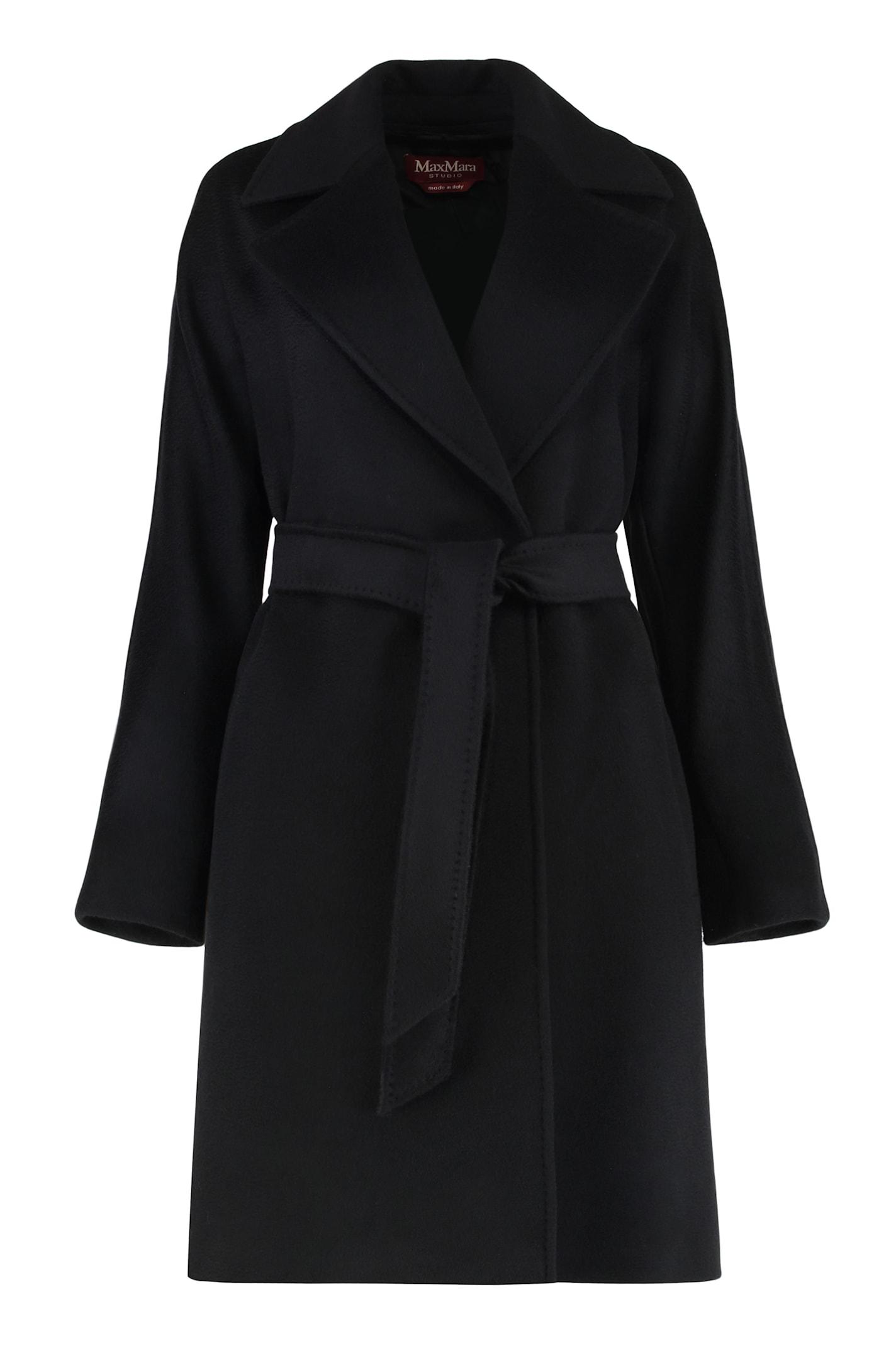 max mara studio dravenna wool coat