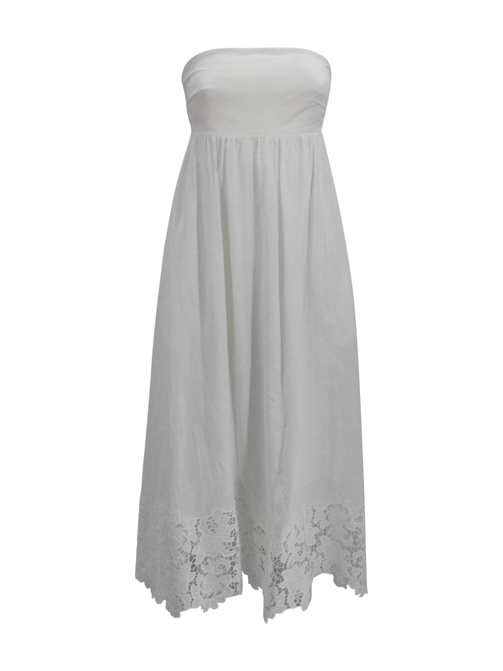 max mara studio dresses white linen - women