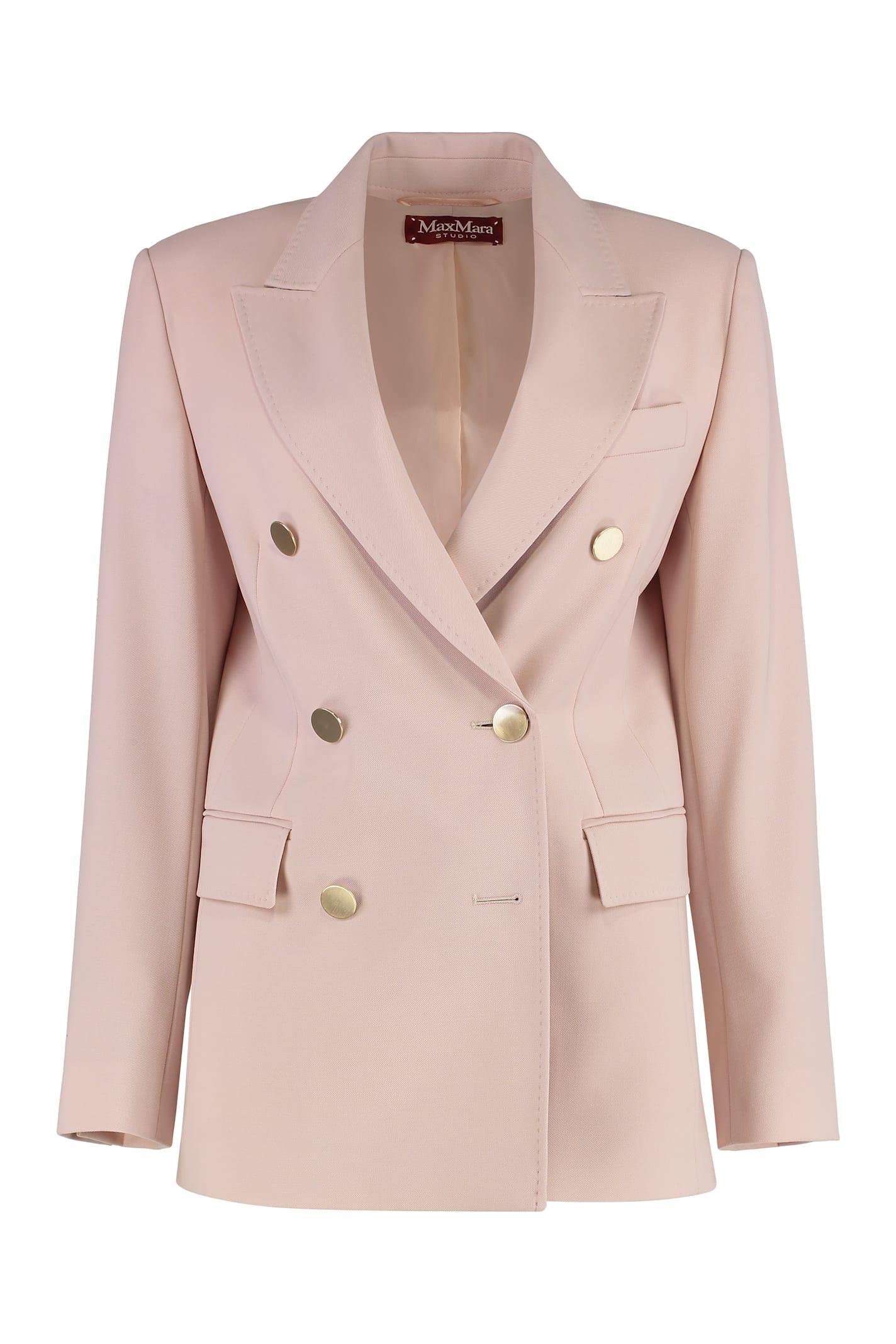 max mara studio edicola double-breasted wool blazer