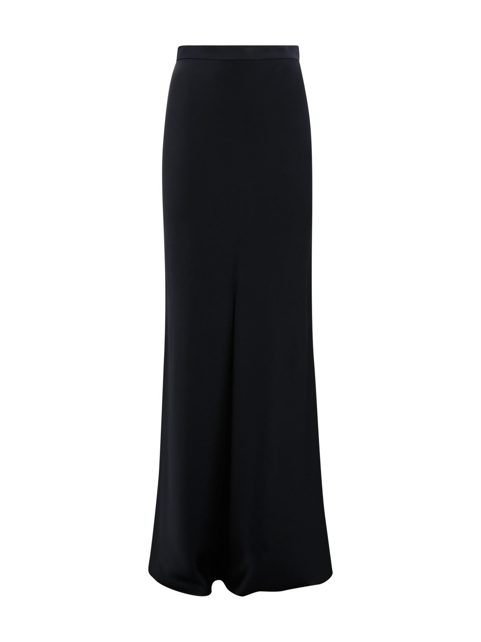 max mara studio flowing skirt in envers satin