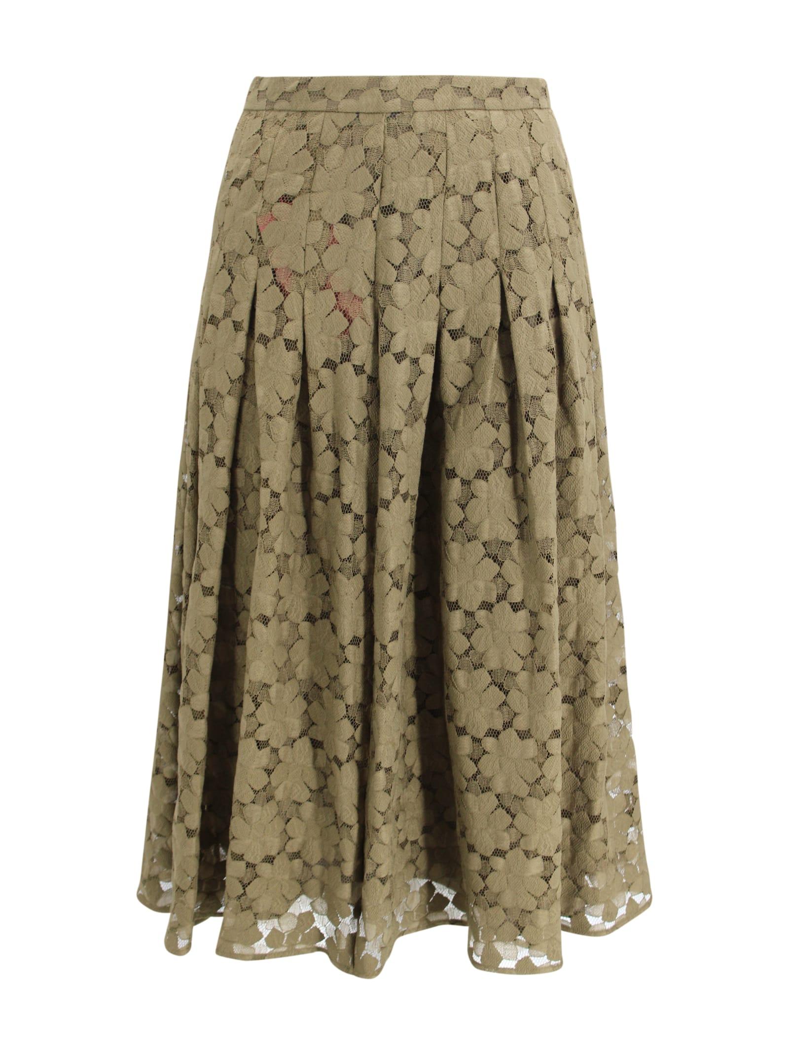 max mara studio high-waist lace skirt