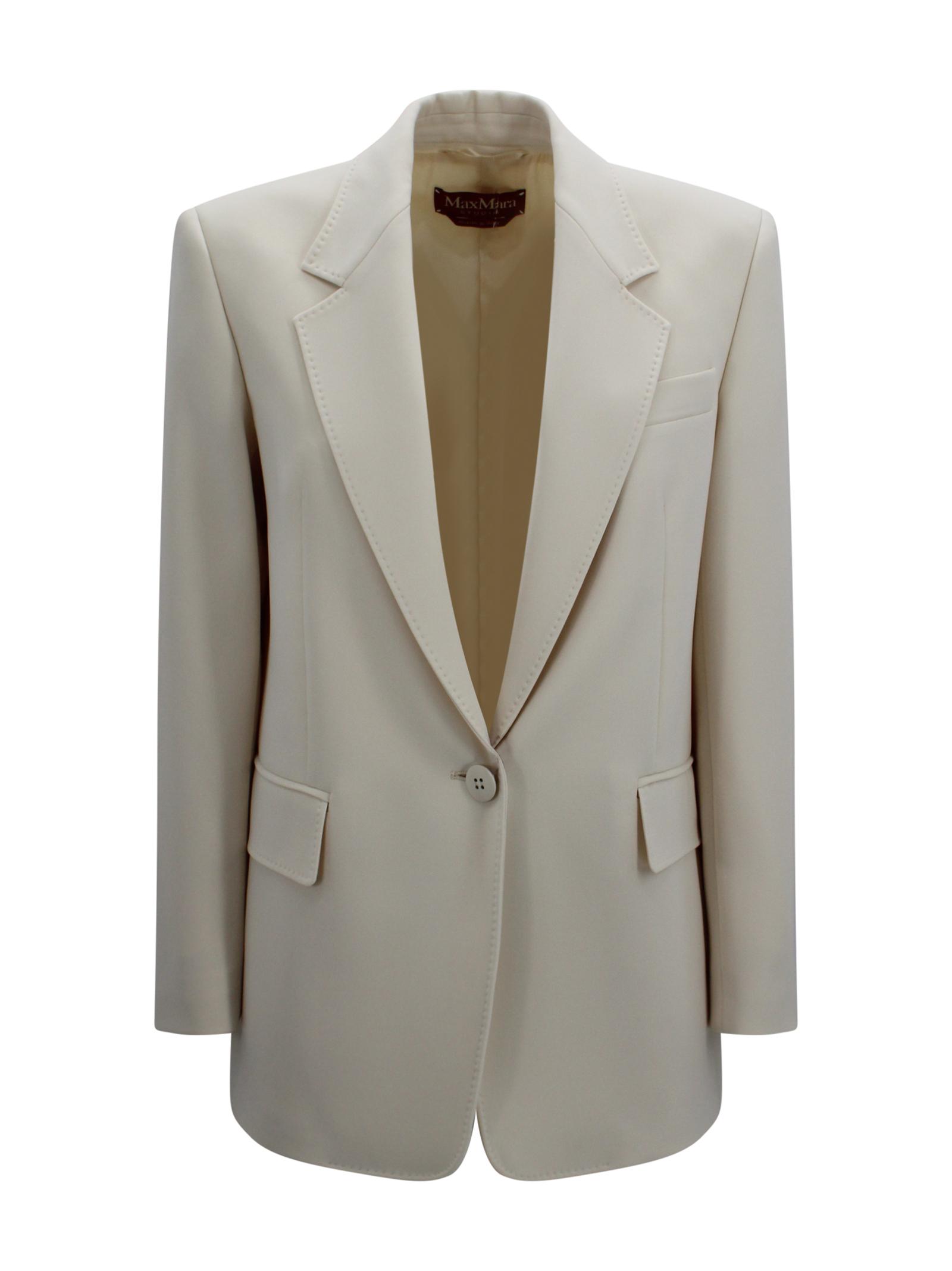max mara studio jackets beige virgin wool - women