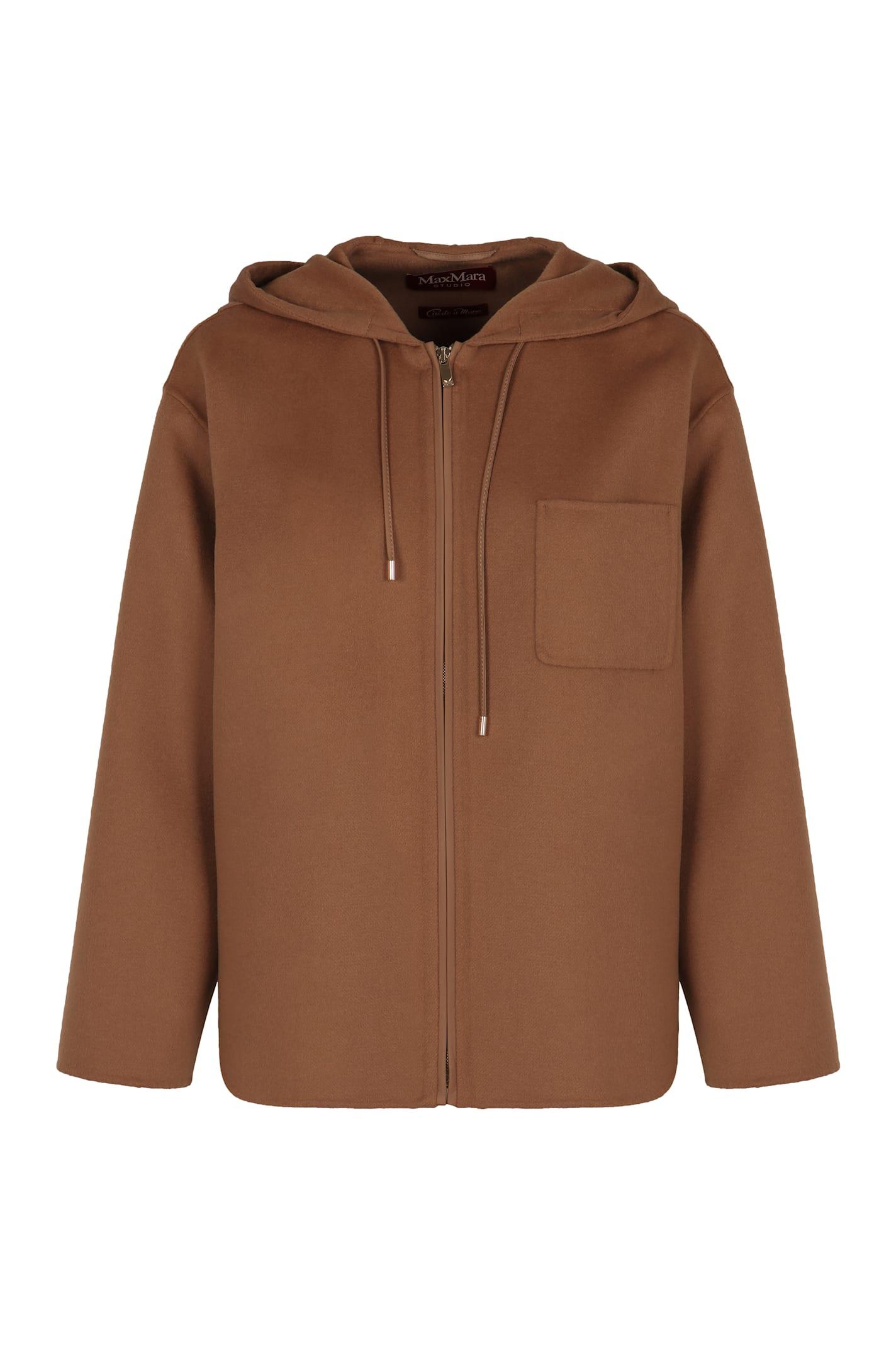 max mara studio knitted hoodie