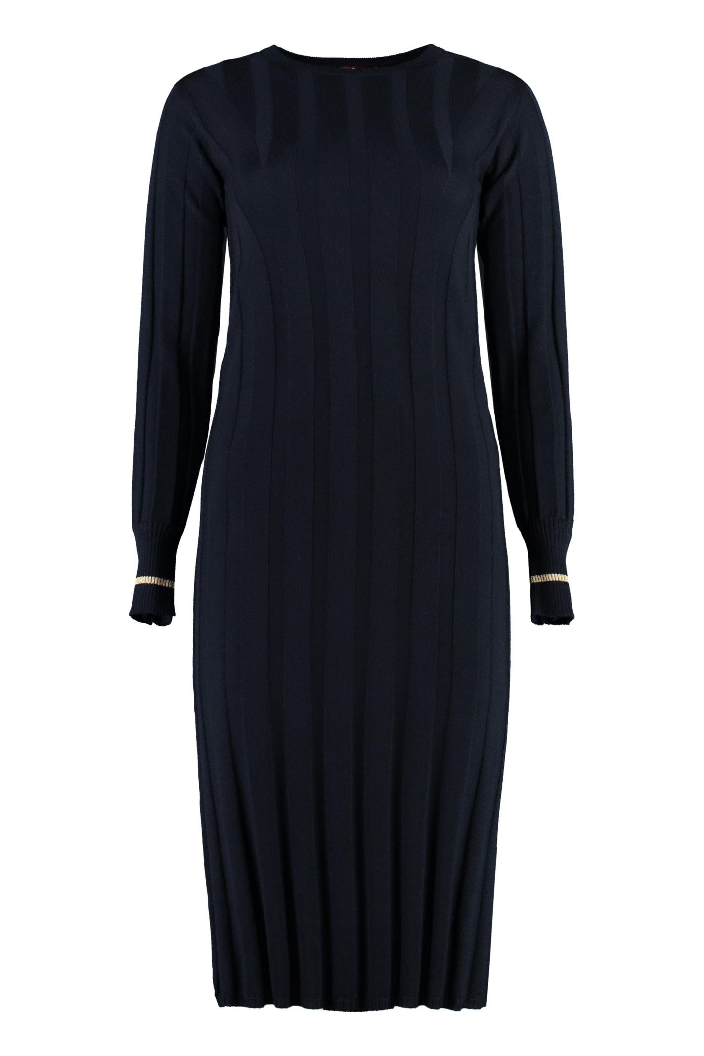 max mara studio leccio virgin wool dress