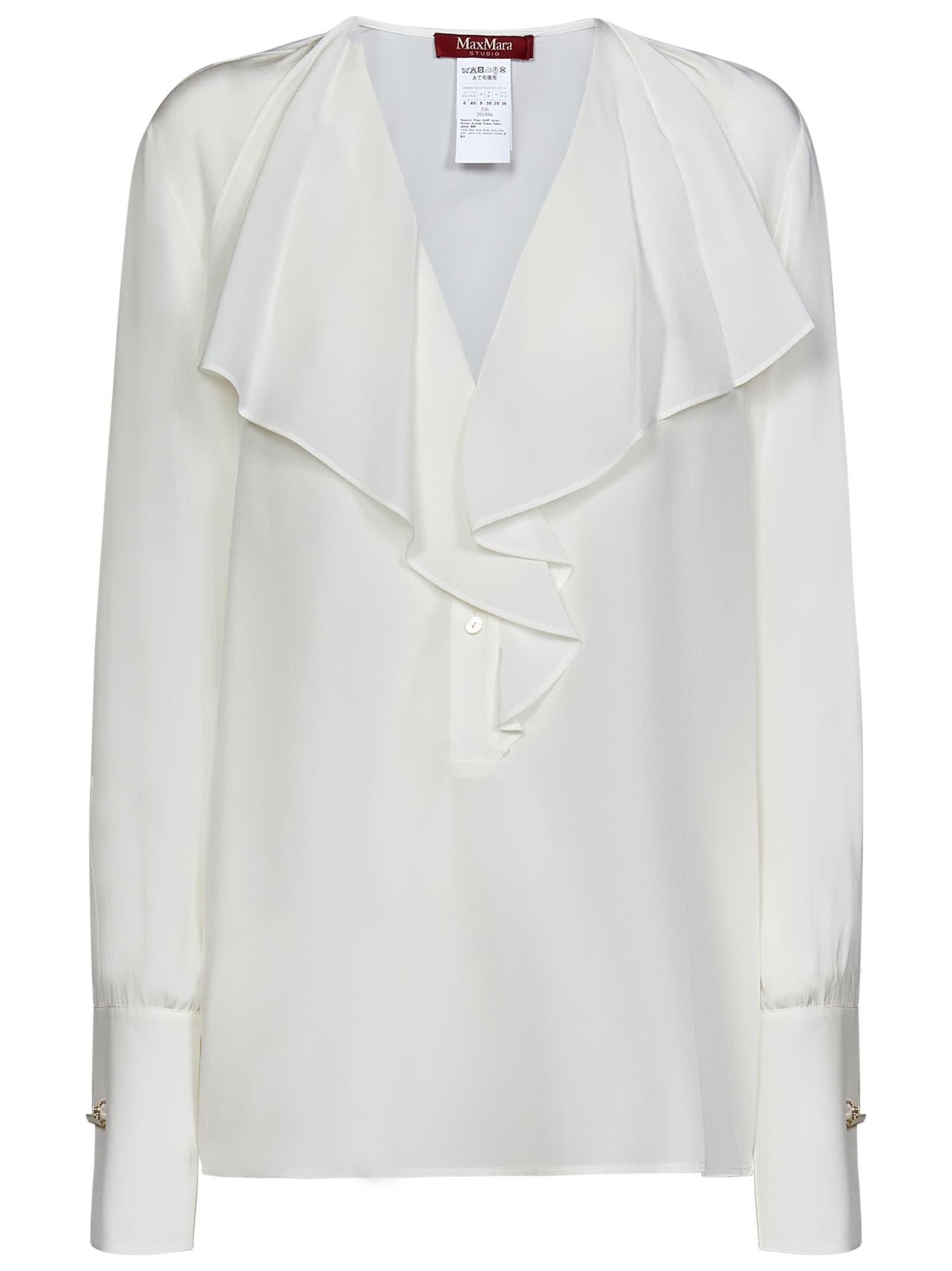 max mara studio leva silk blouse