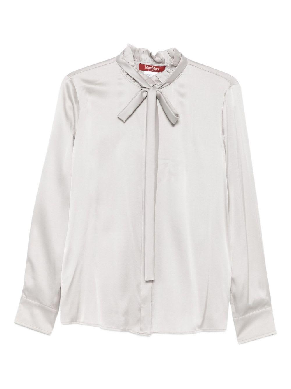 max mara studio max mara ruffled-neck blouse