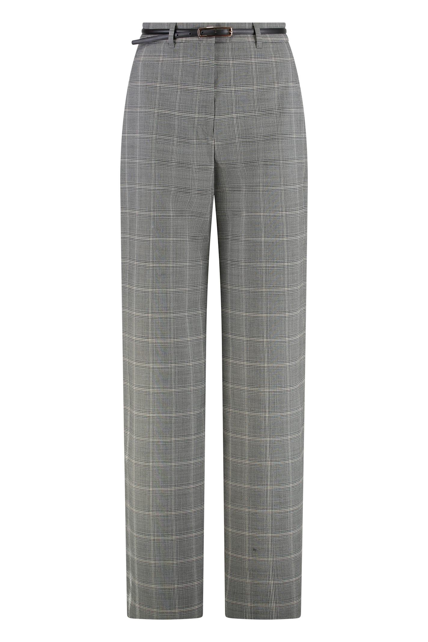 max mara studio mazurca prince of wales motif wool trousers
