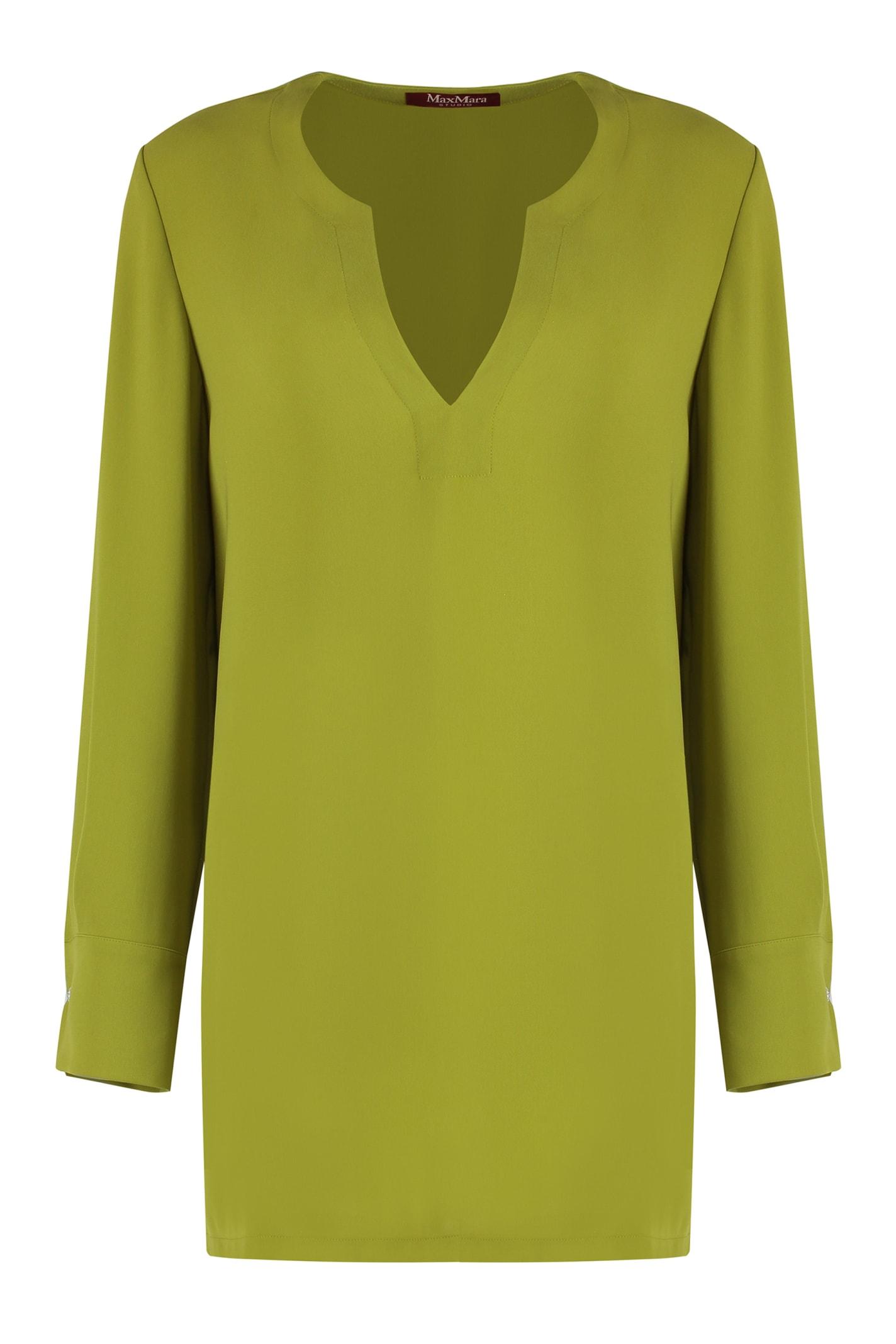 max mara studio oboli crêpe blouse