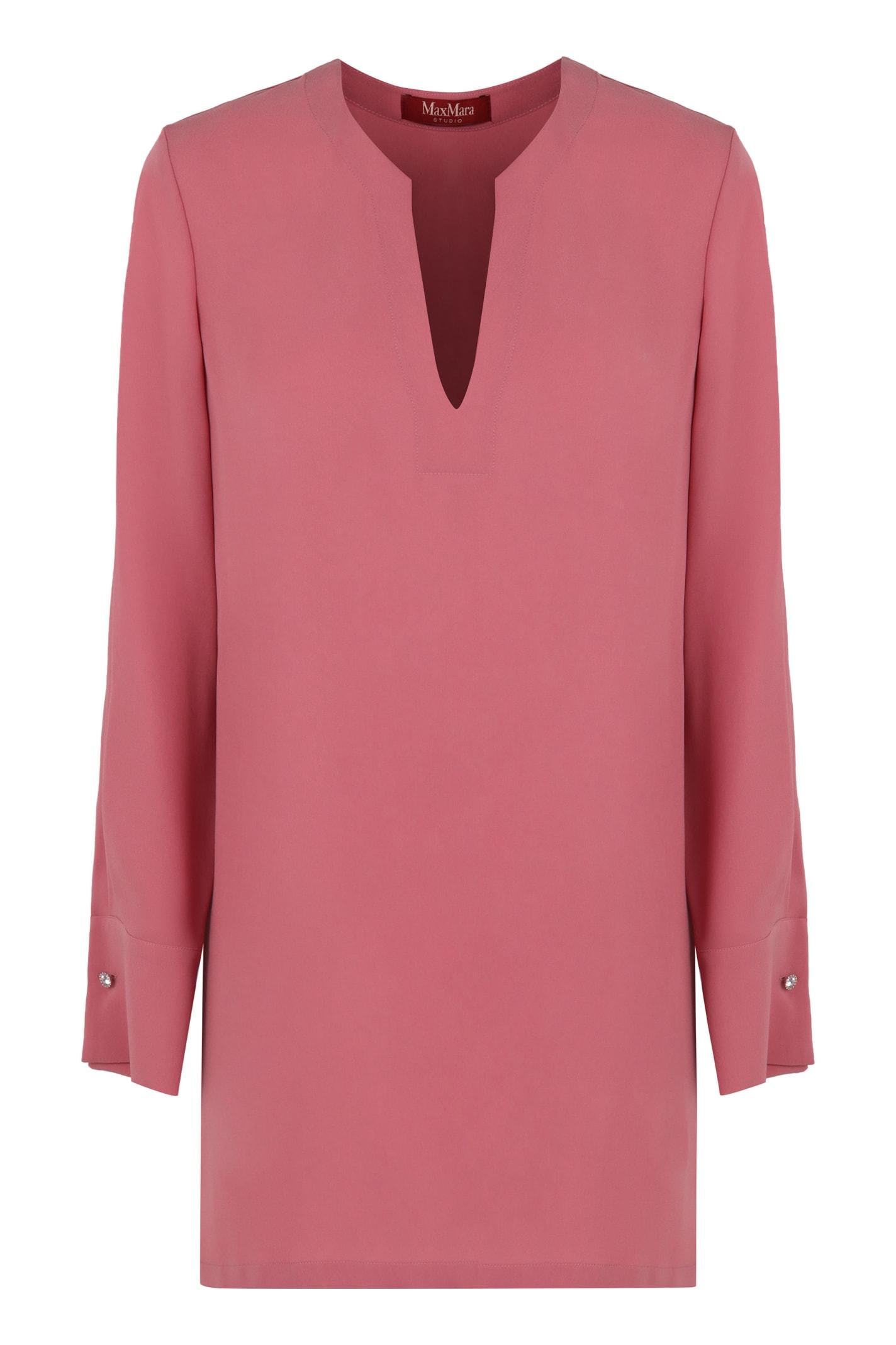 max mara studio oboli crêpe blouse