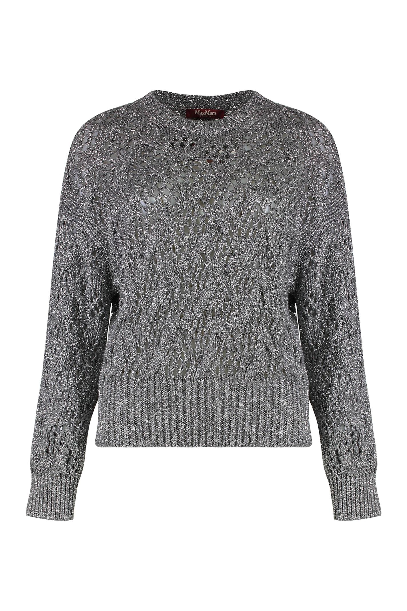 max mara studio pilade lurex knit sweater