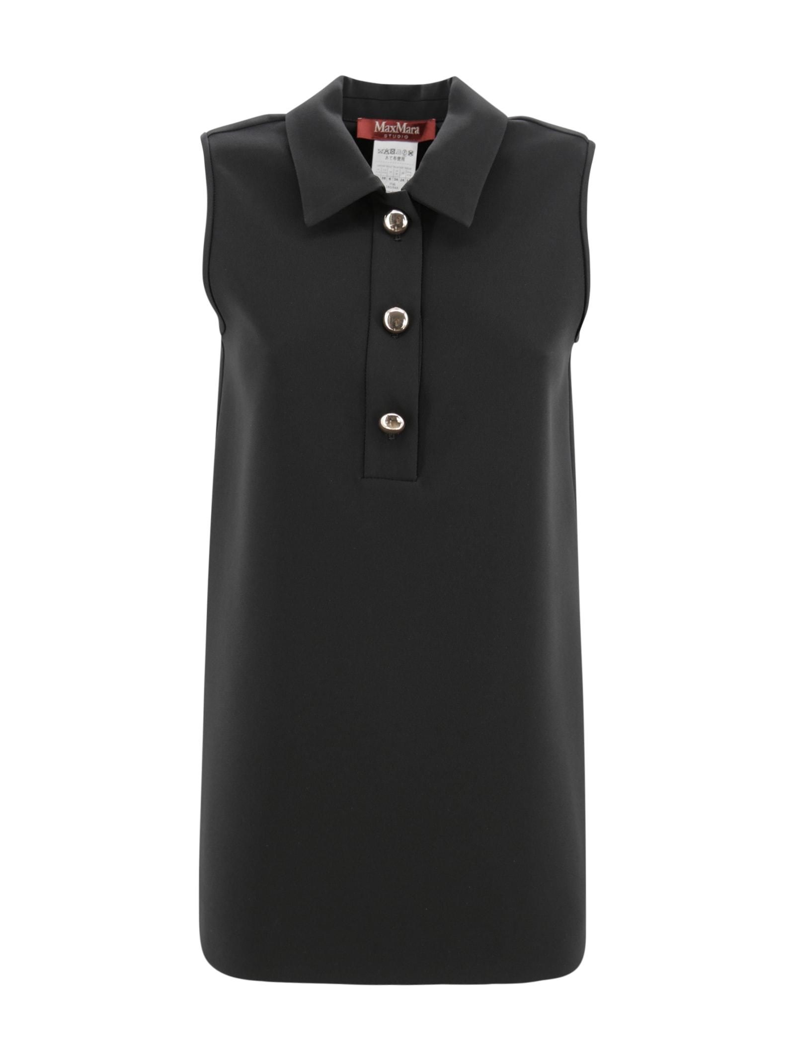 max mara studio polo blouse in cady