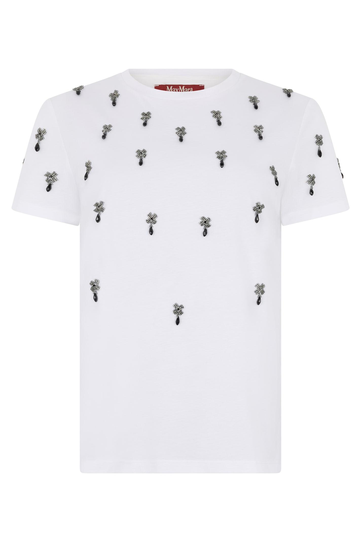 max mara studio pontile cotton crew-neck t-shirt